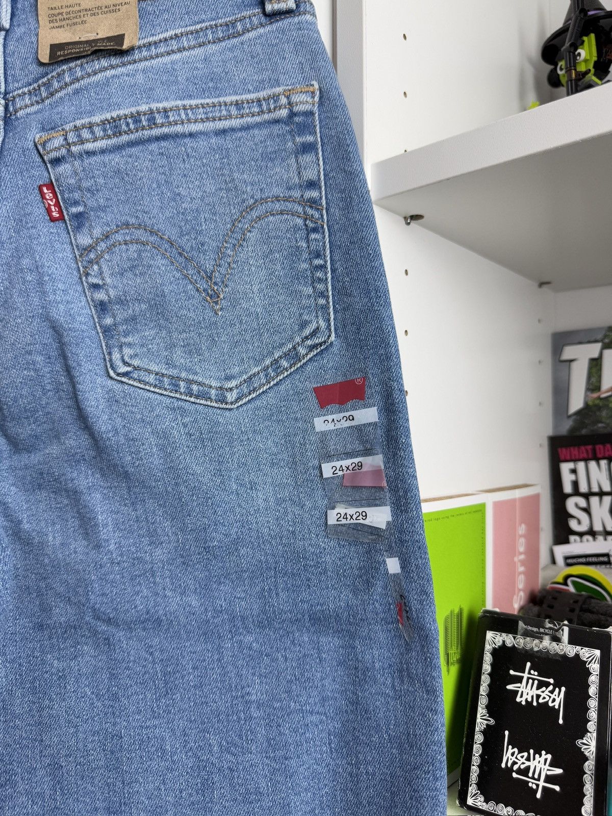 Designer × Levi's Levi’s high waist mom jeans denim pants 24 DSWT streetwear Size 24" / US 00 / IT 34 - 4 Thumbnail
