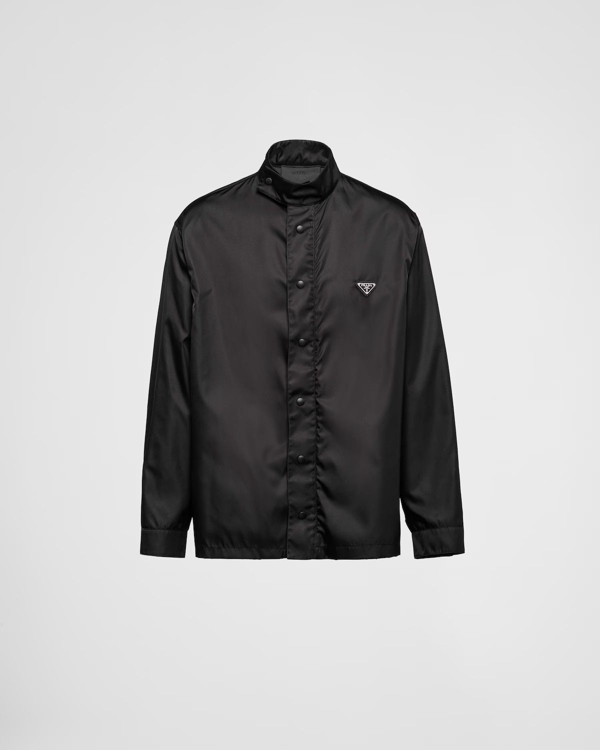 image of Prada Shirt Luna Rossa Triangle Logo Sc633_1Wq8_F0002_S_222 in Black, Men's (Size Medium)