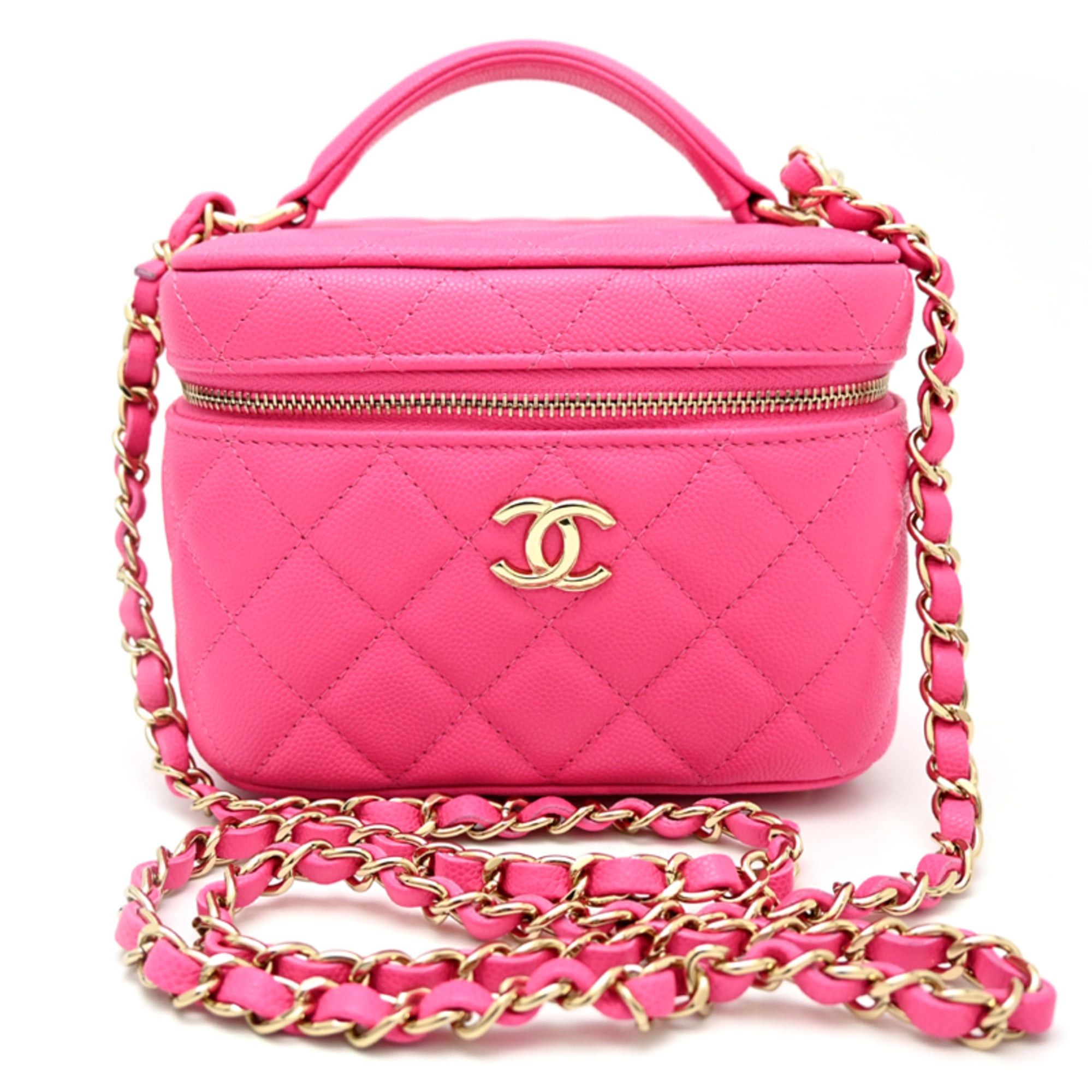 Chanel Chanel Matelassé Vanity Shoulder Bag for Women, Caviar Leather, Pink Size ONE SIZE - 1 Thumbnail