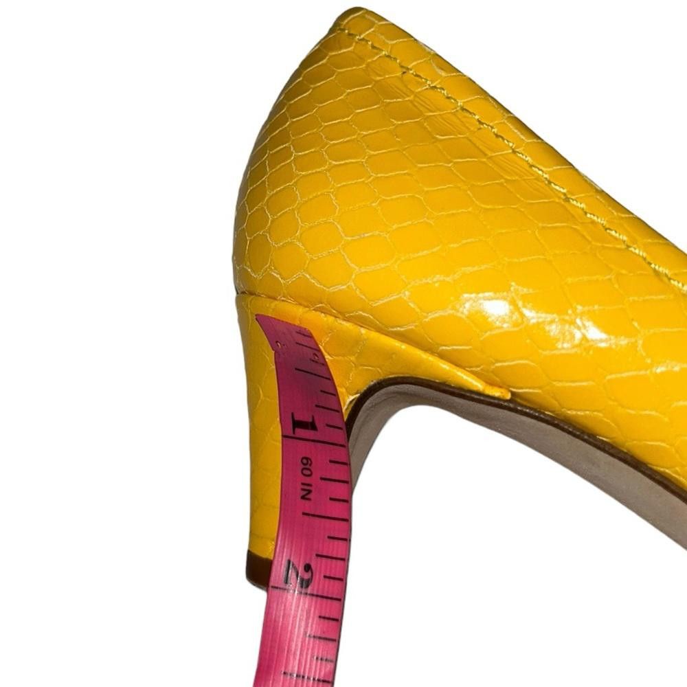 Designer kate spade l Rare Simon Yellow Snakeskin Heels 8.5 Size US 8.5 / IT 38.5 - 7 Thumbnail