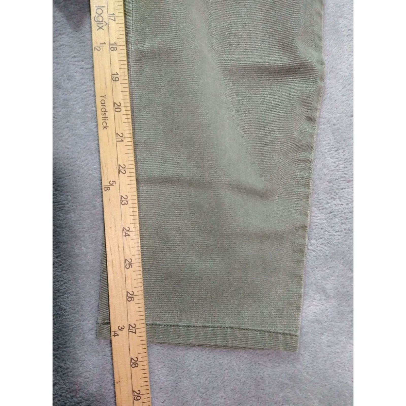 Vintage J Jill Green Cargo Chino Pants Womens 10 Crop Stretch Ankle Size 32" / US 10 / IT 46 - 5 Thumbnail