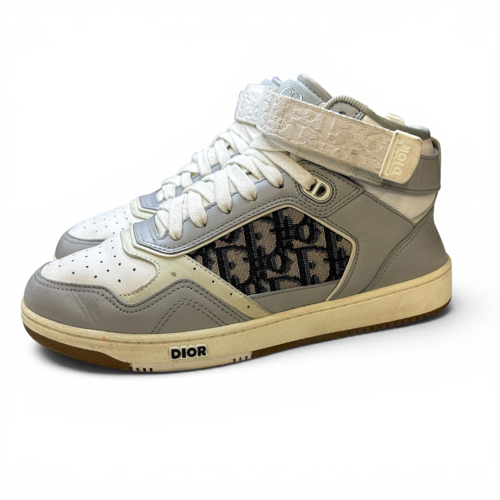 Dior Dior B27 High ‘Grey’ Oblqiue Sneakers | Size 6M Size US 6 / EU 39 - 2 Thumbnail