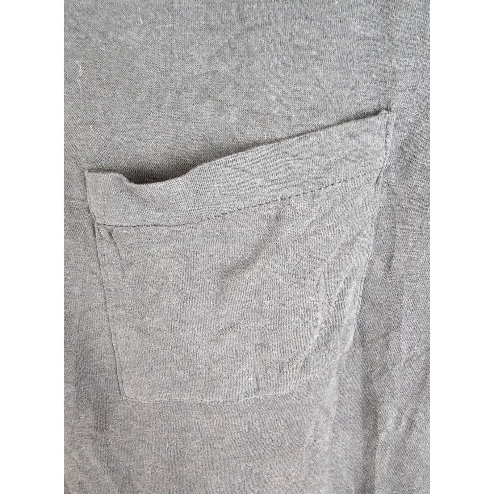 Fruit Of The Loom VINTAGE FRUIT OF THE LOOM ONE POCKET SELVEDGE SINGLE STITCH BLACK T-SHIRT XL Men T-Shirt Front Pocket Size US XL / EU 56 / 4 - 4 Thumbnail