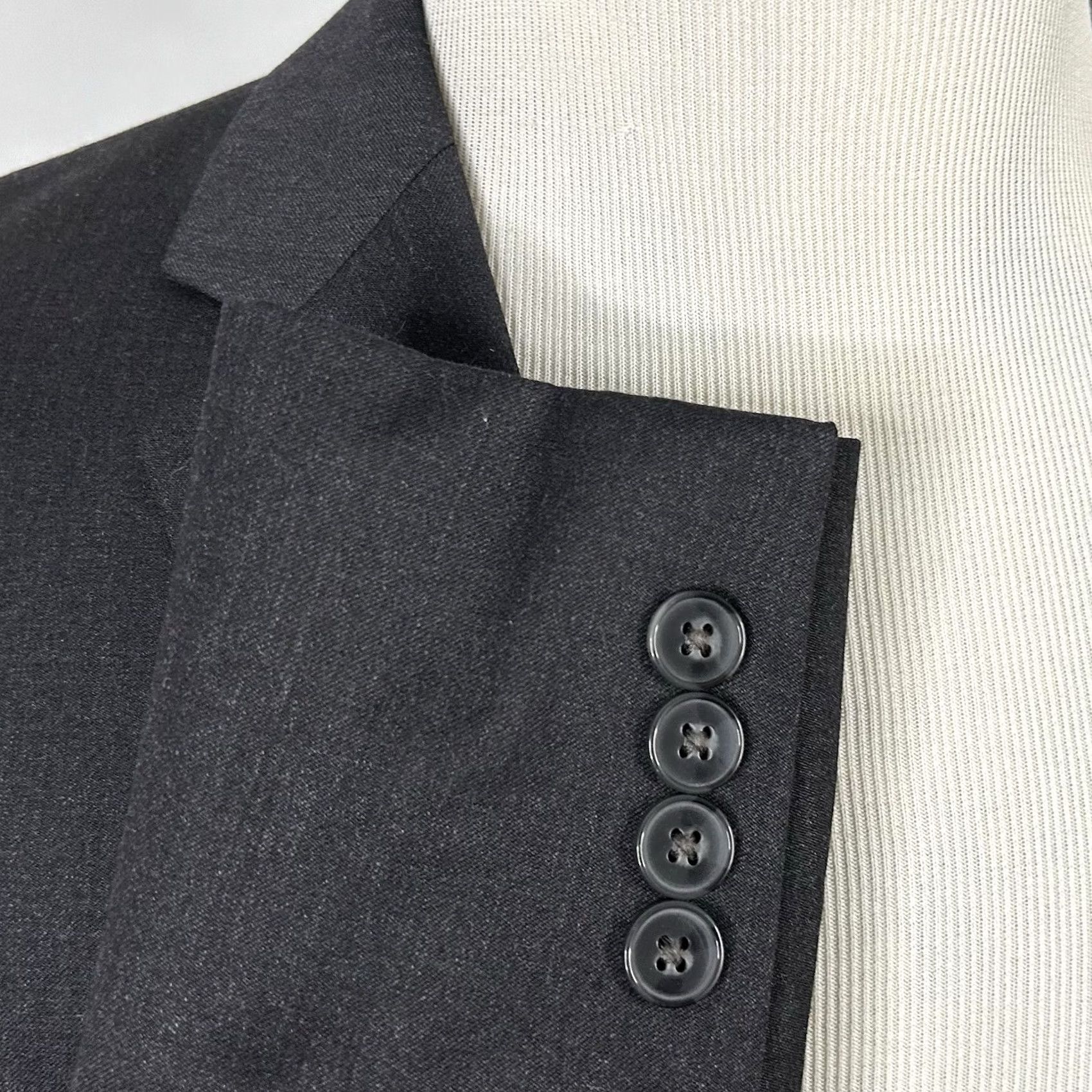 Calvin Klein Calvin Klein Sport Coat 42R Wool Charcoal Black Two Button Double Vented Mens Jacket Coat Regular Fit ANSI Size US XS / EU 42 / 0 - 5 Thumbnail