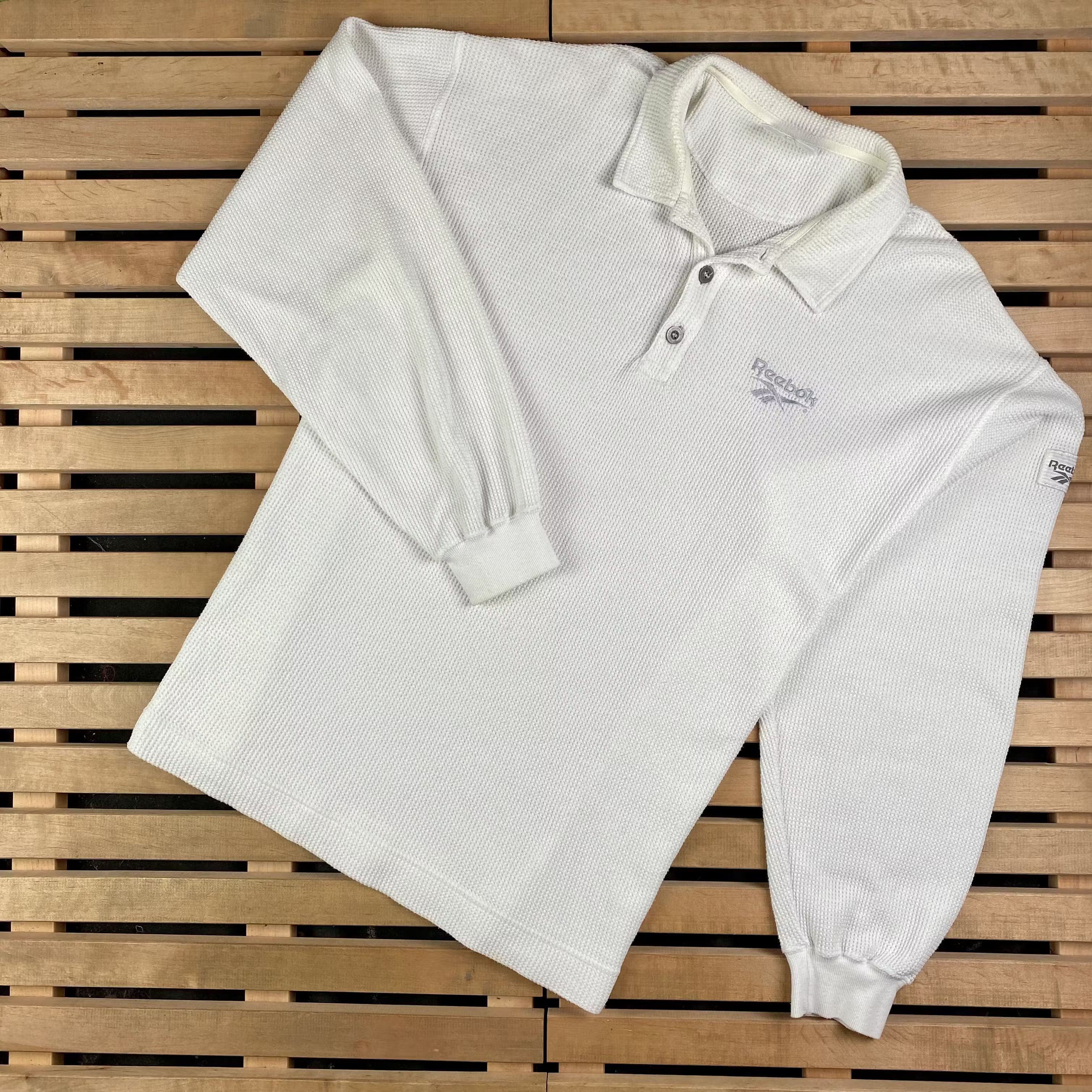 Reebok × Vintage Mens Sweatshirt Pullover Reebok Vintage Size XL White Size US XL / EU 56 / 4 - 1 Thumbnail
