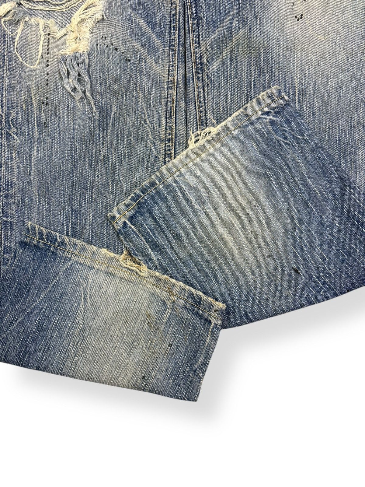 Edwin Edwin 503 Blue Trip Paint Splatter Distressed Grunge Jeans Size US 32 / EU 48 - 9 Thumbnail