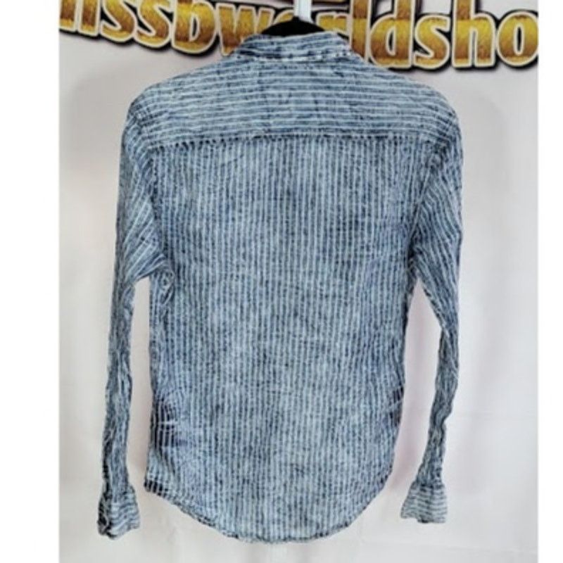 Calvin Klein Calvin Klein Jeans Men Blue Striped Button Down Shirt Size S Size US S / EU 44-46 / 1 - 2 Thumbnail