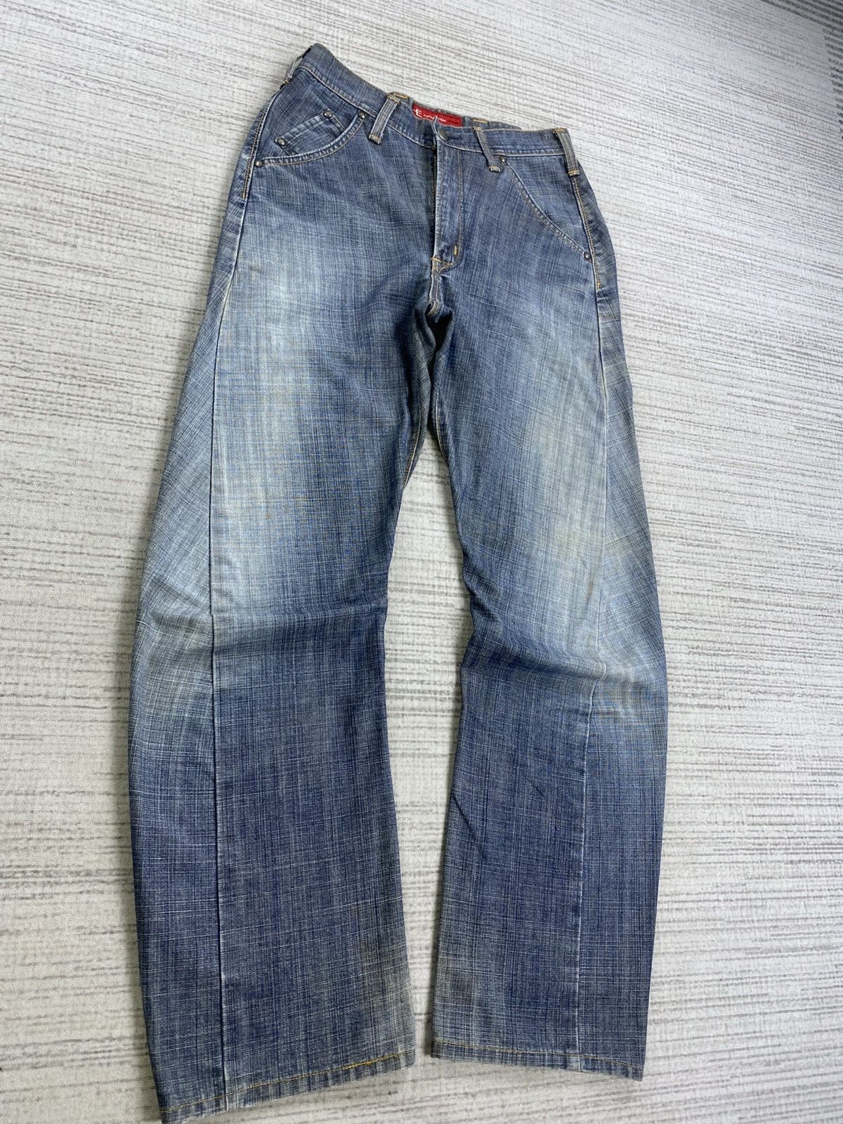 Edwin × Le Grande Bleu (L.G.B.) × Vintage Vintage Edwin E- Function Curve Distressed Denim Pants Size US 28 / EU 44 - 3 Thumbnail