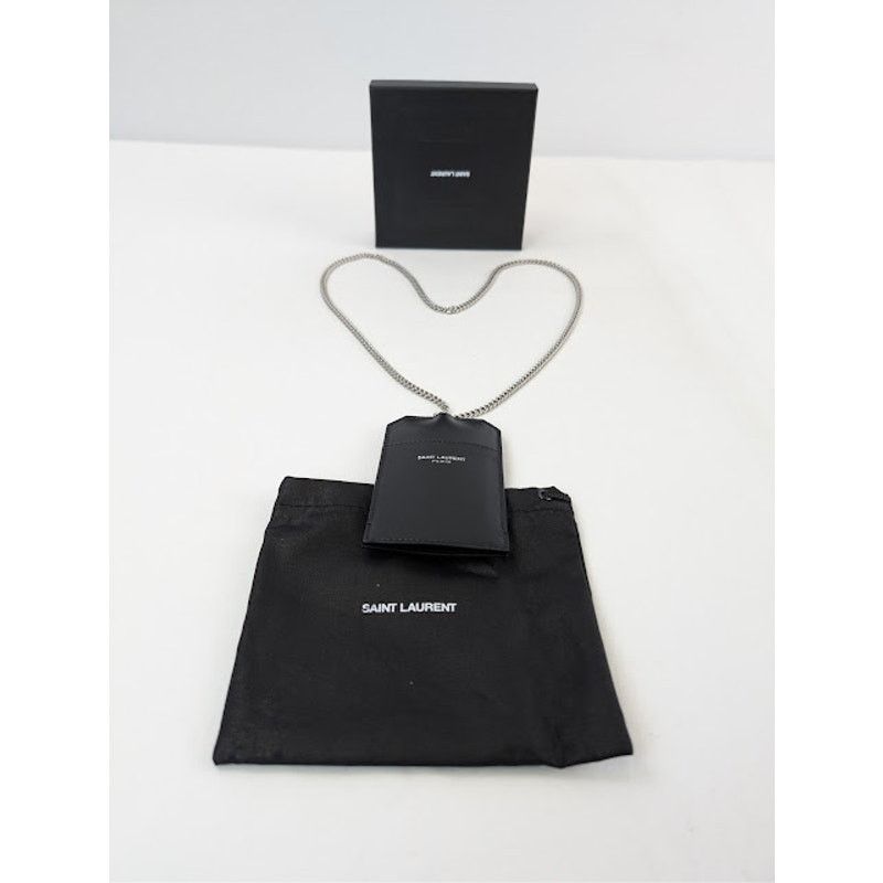 Saint Laurent Paris o1rshd1 Q:2 / Size: OS / Card Case With Chain Smooth Leather Size ONE SIZE - 9 Thumbnail