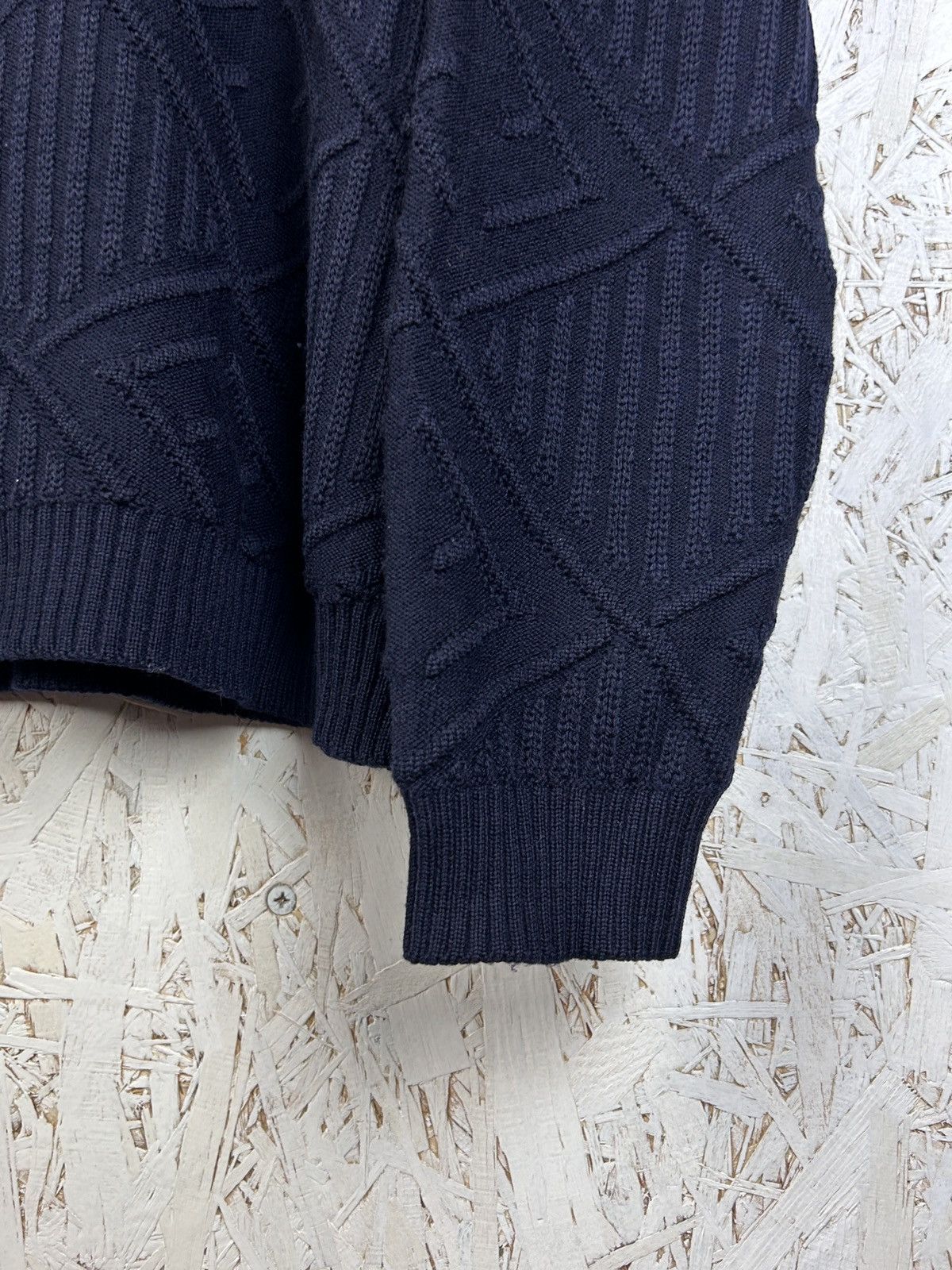 Fendi 90s Vintage Fendi Uomo Monogram Wool Collared Sweater Size US M / EU 48-50 / 2 - 4 Thumbnail