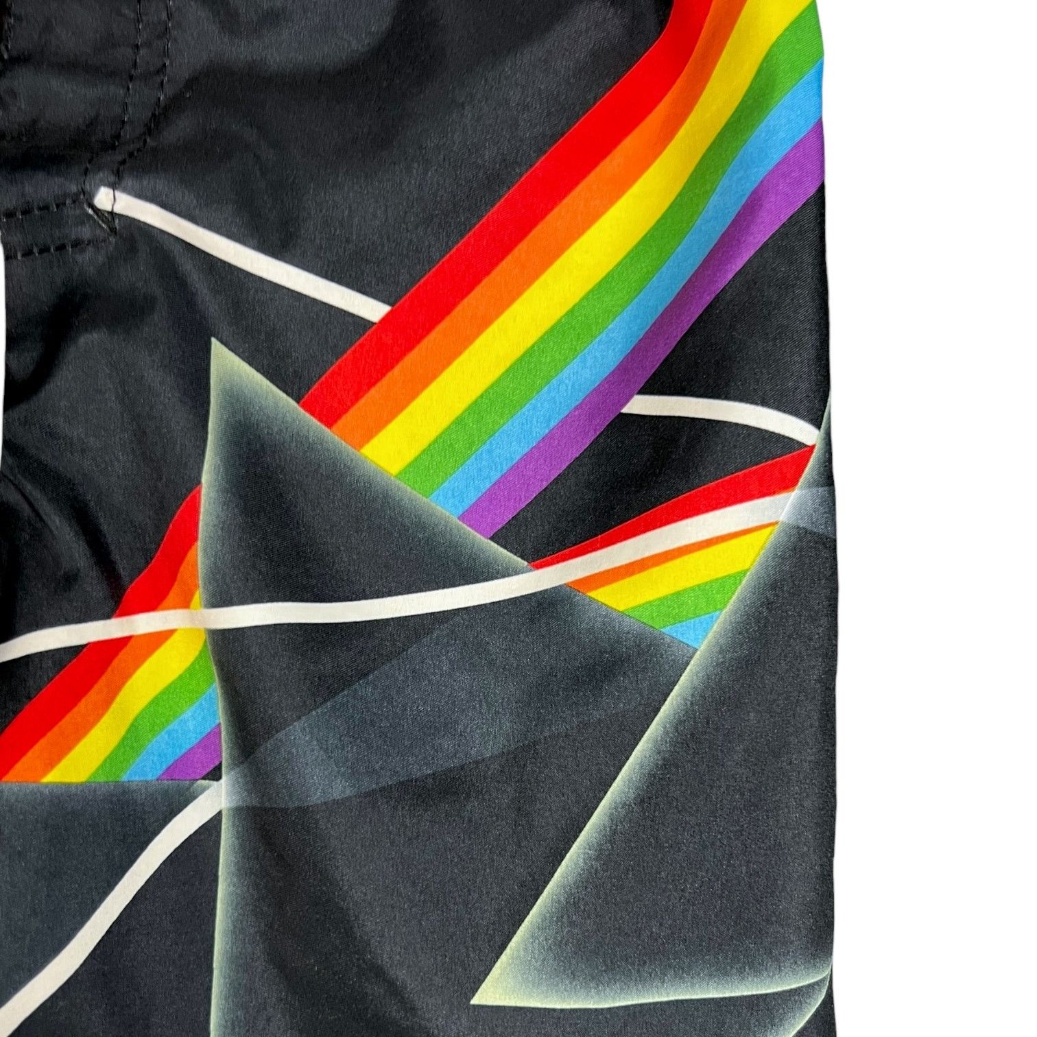 Pink Floyd Men's Pink Floyd Dark Side of the Moon Black Board Shorts -M Size US 32 / EU 48 - 2 Thumbnail