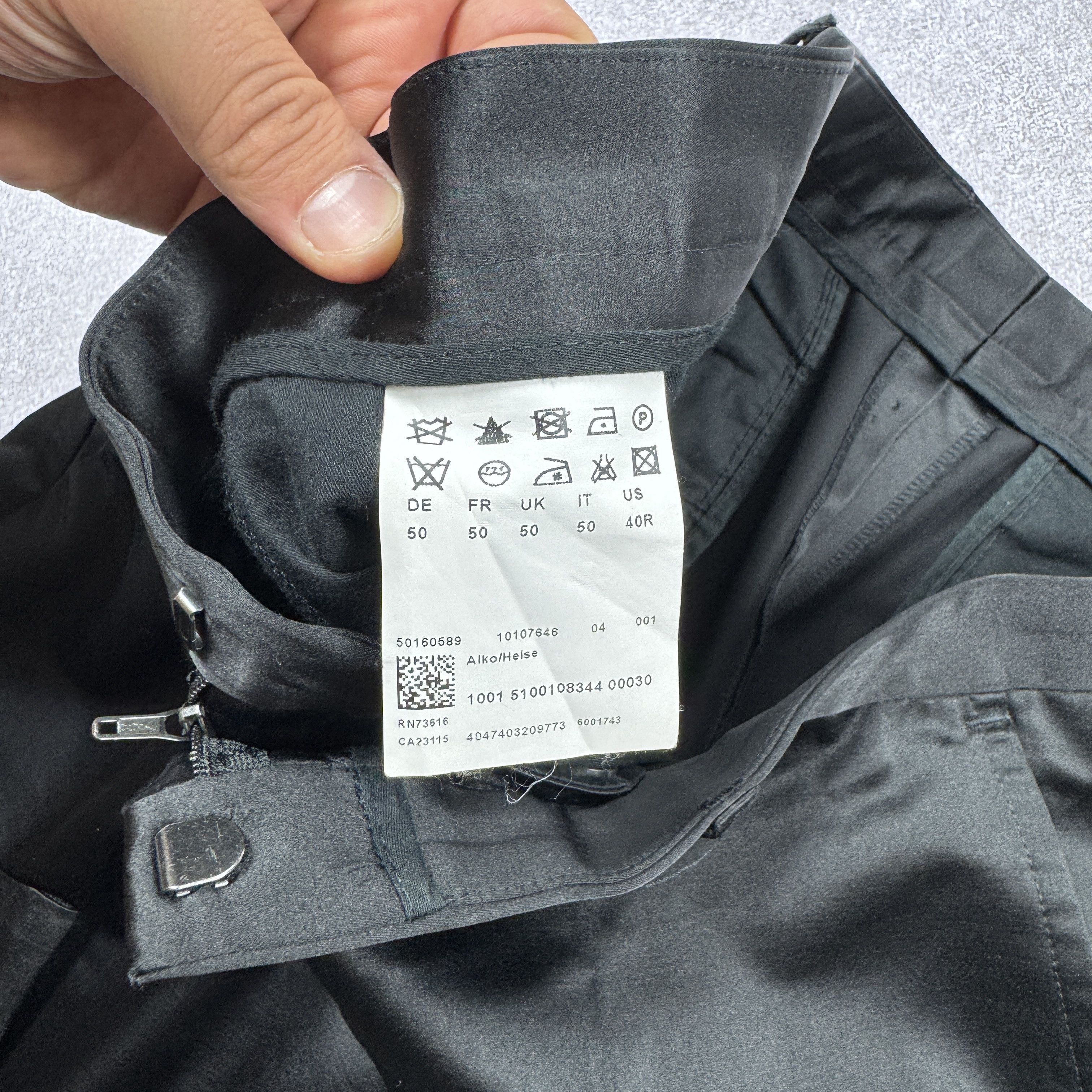 Hugo Boss Men`s HUGO BOSS Alko/Heise Black Shiny Slim Fit Suit Size 50 Size 40R - 14 Thumbnail