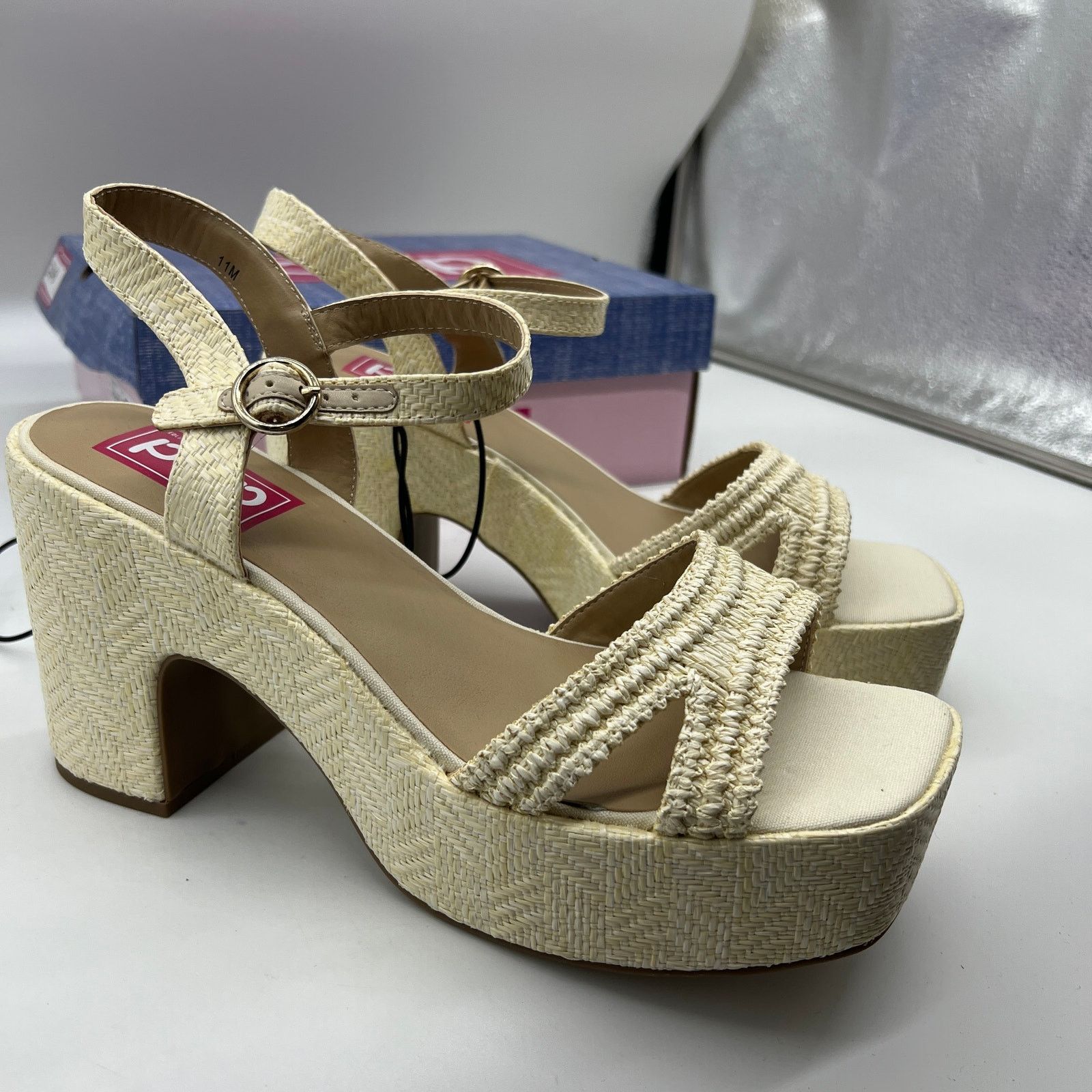 Other Pop Womens Applaud Heeled Sandals Natural Size US 11 / IT 41 - 10 Thumbnail