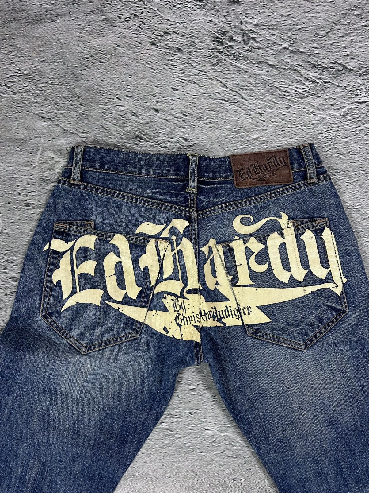 Ed Hardy Ed Hardy Christian Audigier vintage jeans big logo pants Size US 30 / EU 46 - 2 Thumbnail