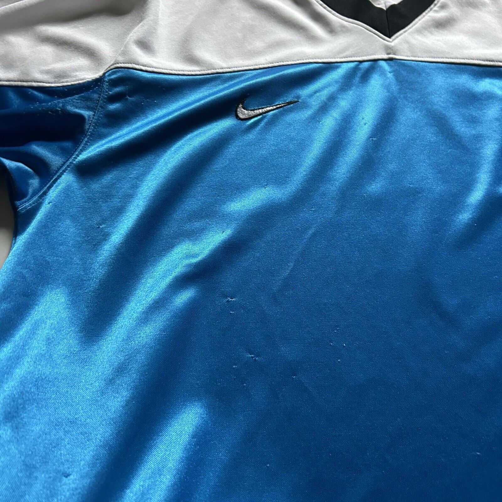 Nike Vintage 90s Nike Air Swoosh Jersey T Shirt Large Blue Rare Size US L / EU 52-54 / 3 - 7 Thumbnail