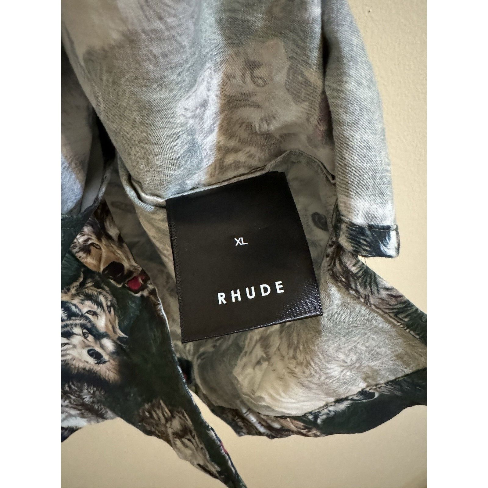 Rhude Rhude Wolf In The Pines Button Up Shirt Green XL Size US XL / EU 56 / 4 - 4 Thumbnail