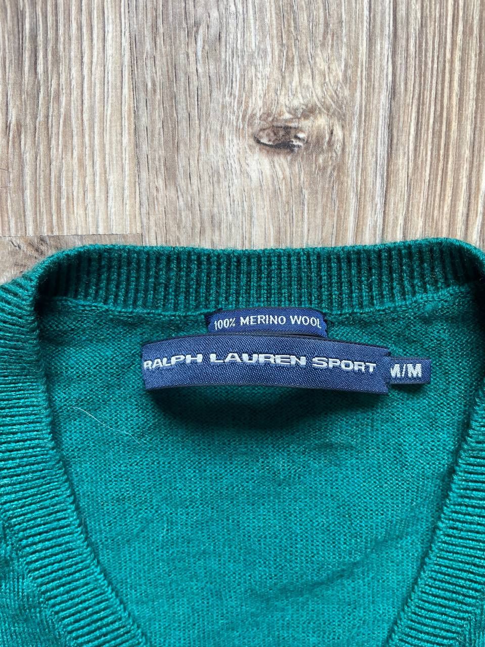 Polo Ralph Lauren Ralph Lauren Sport Jumper Merino Wool, Green V-neck Size M Size M / US 6-8 / IT 42-44 - 7 Thumbnail