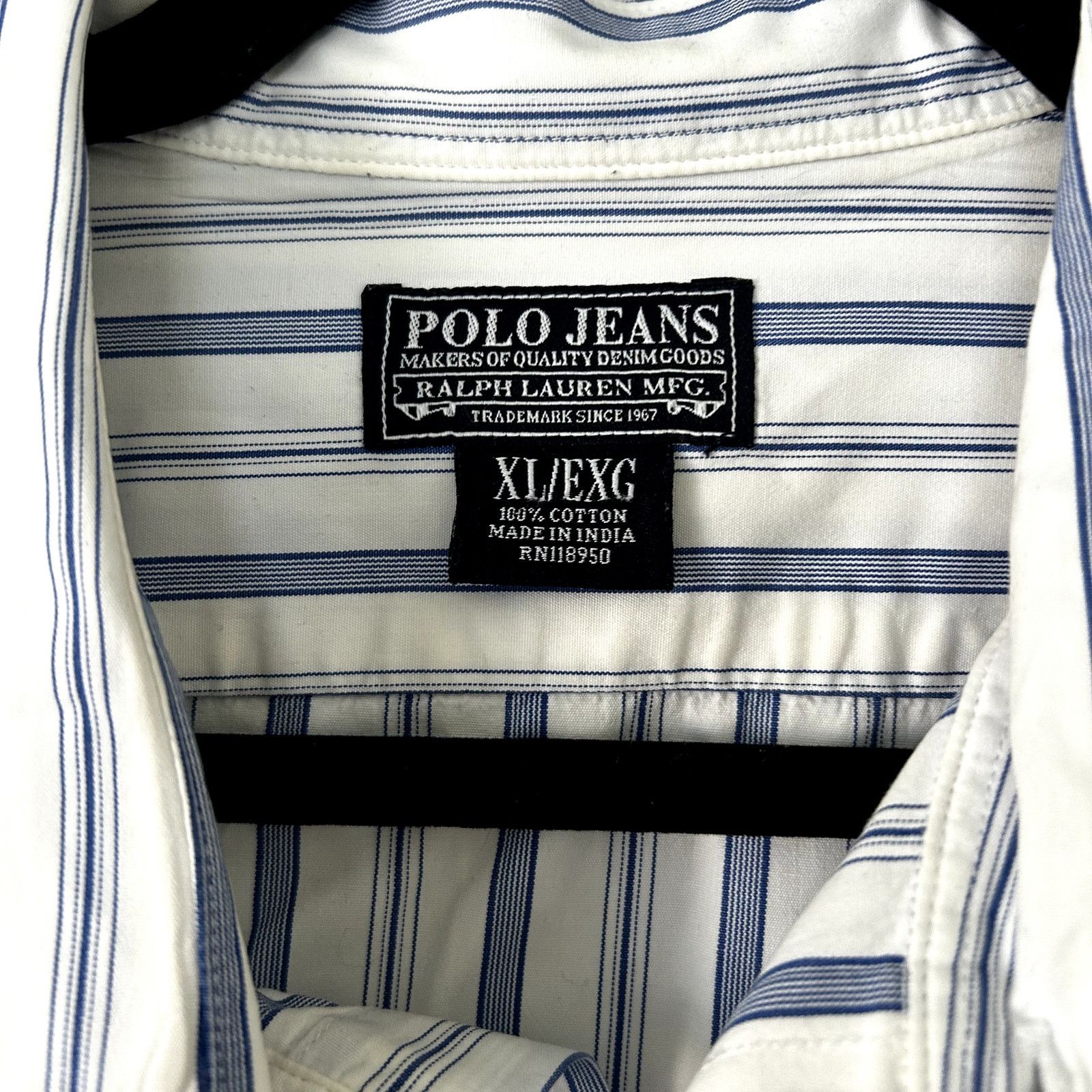 Polo Ralph Lauren Men's Polo Jeans Ralph Lauren button down striped shirt XL Size US XL / EU 56 / 4 - 2 Thumbnail