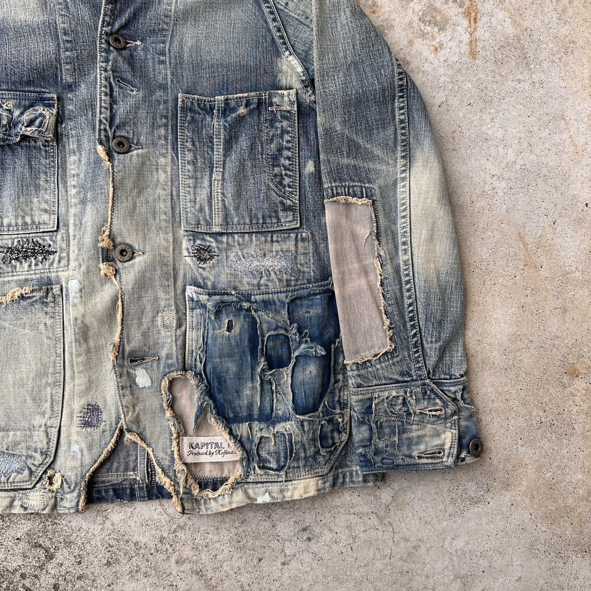 Kapital Old man and the sea weathered Boro chore coat patchwork Size US S / EU 44-46 / 1 - 3 Thumbnail