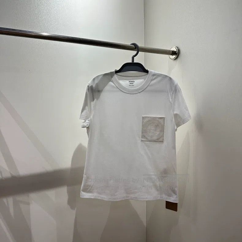 Hermes Hermes H Ribbing Embroidered Short Sleeve Size M / US 6-8 / IT 42-44 - 1 Thumbnail
