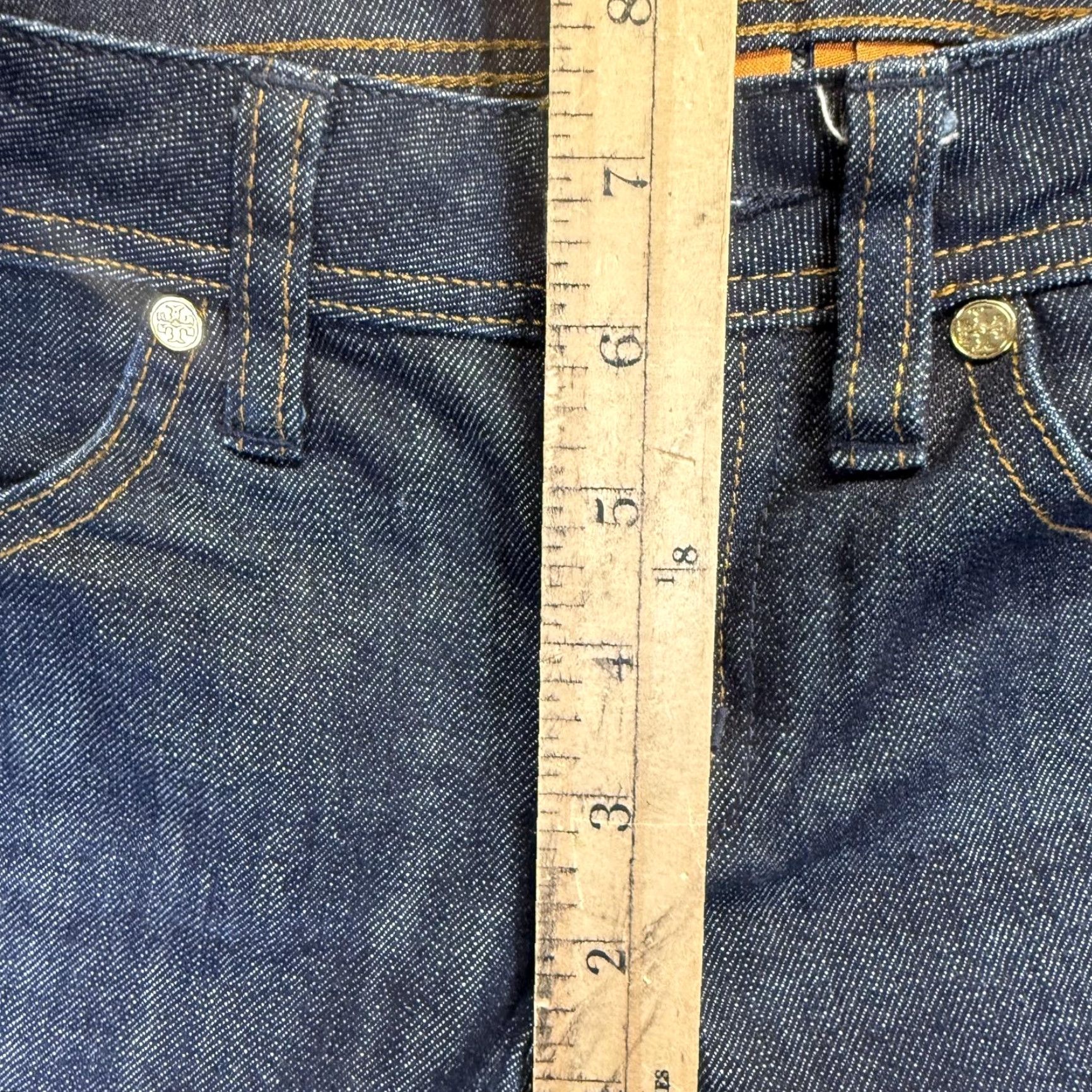 Tory Burch Tory Burch Jeans Cropped Size 25 Blue Ankle Length Womens Medium Wash Color Blue 25 in. Regular Womens Size 42" / US 20 - 4 Thumbnail