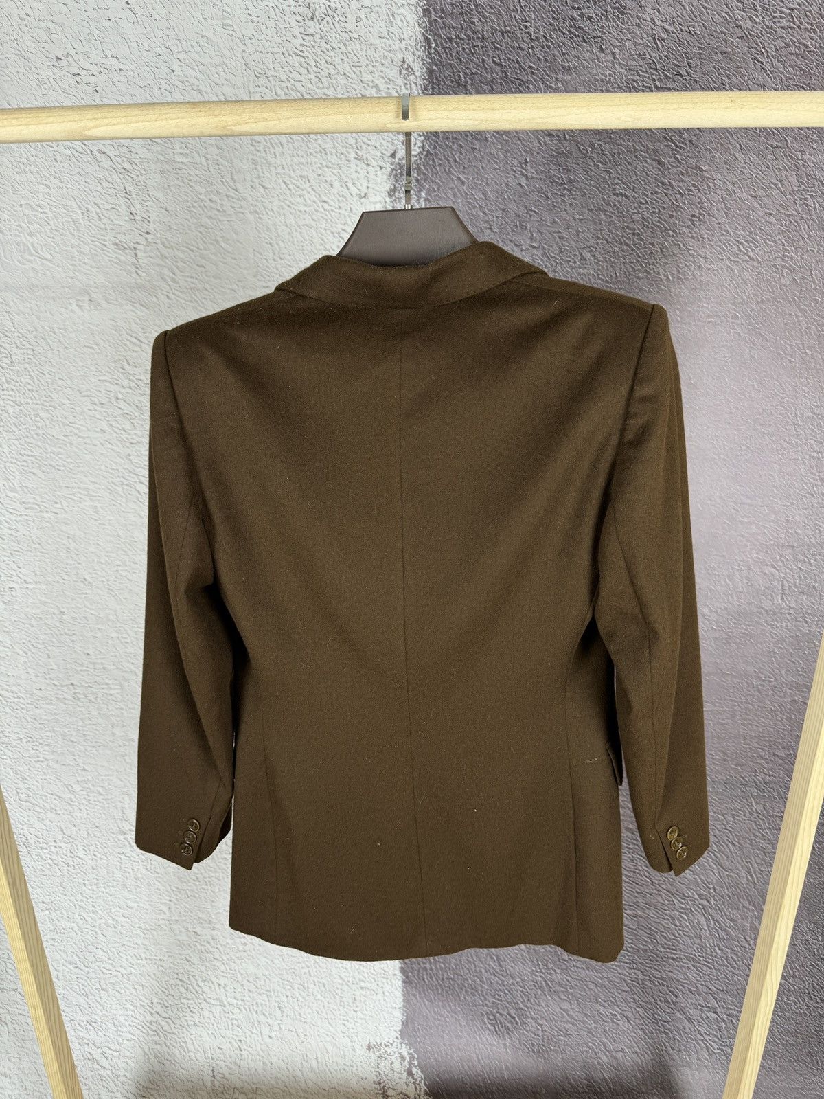 Max Mara Max Mara wool cashmere brown 2 button blazer Size S / US 4 / IT 40 - 8 Thumbnail
