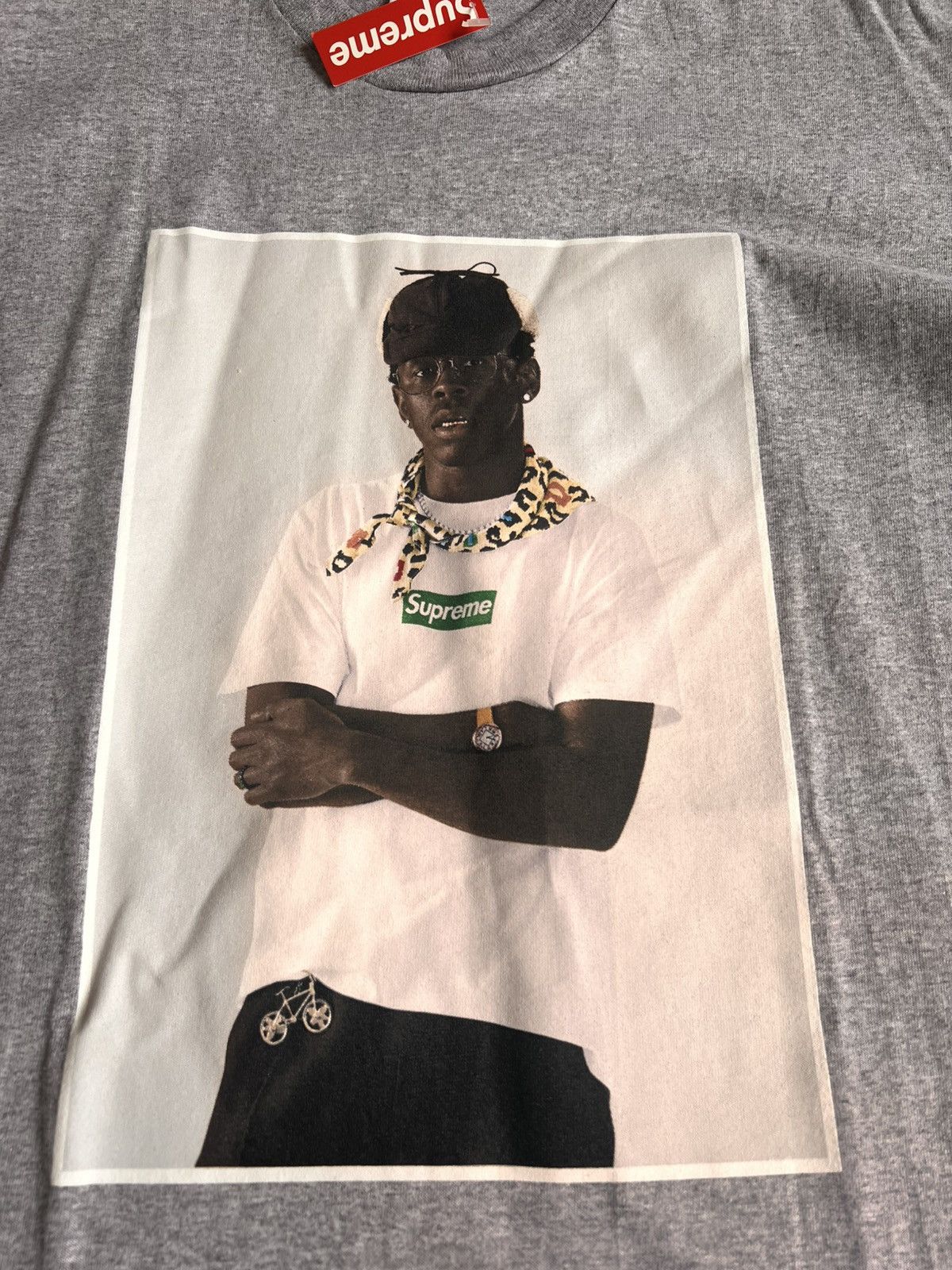 M Supreme x Tyler the Creator phot tee Tshirt grey box logo