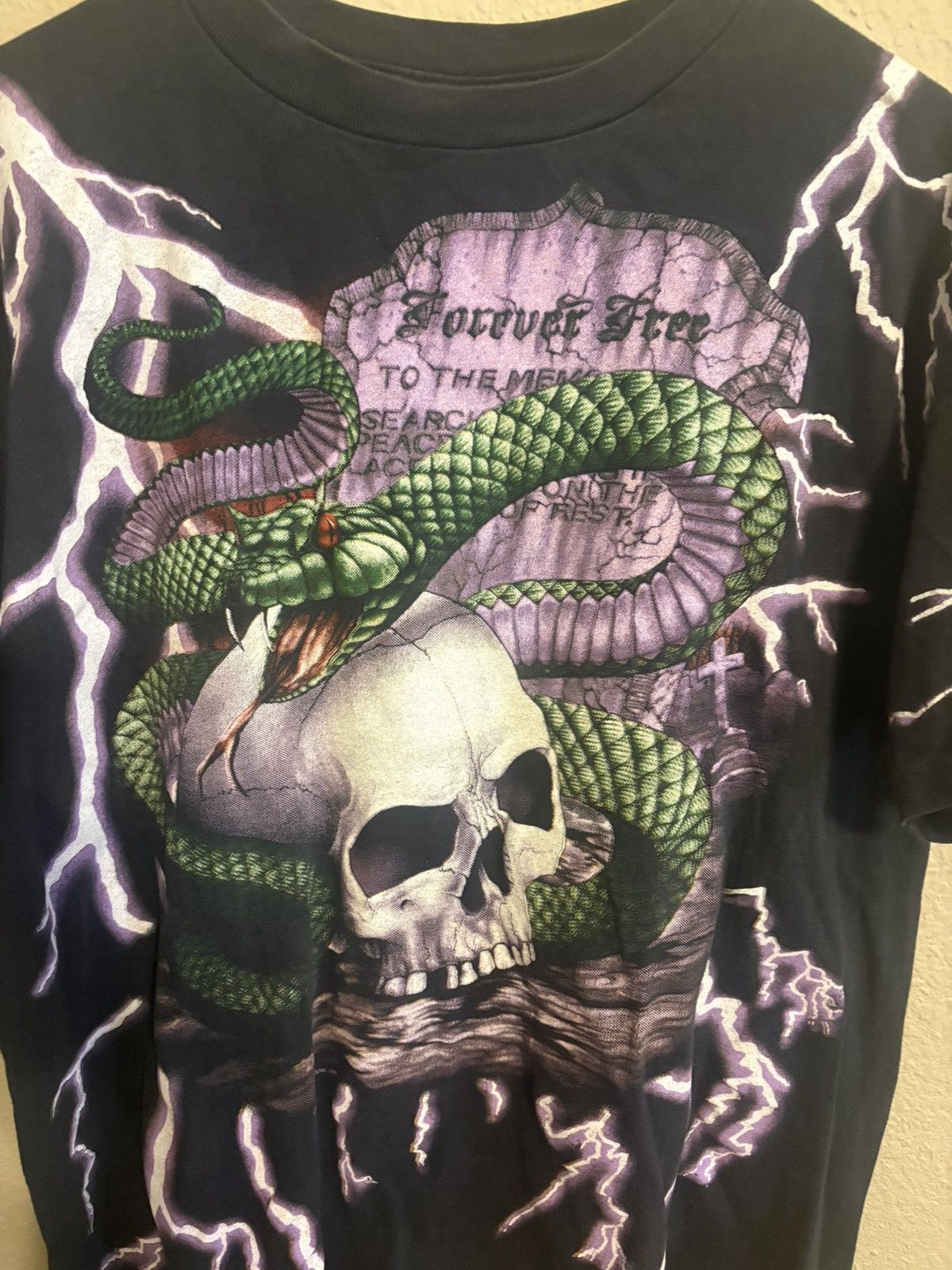 Travis Scott Vintage 90s American Thunder Lightning Shirt Travis Scott Size US XL / EU 56 / 4 - 5 Thumbnail