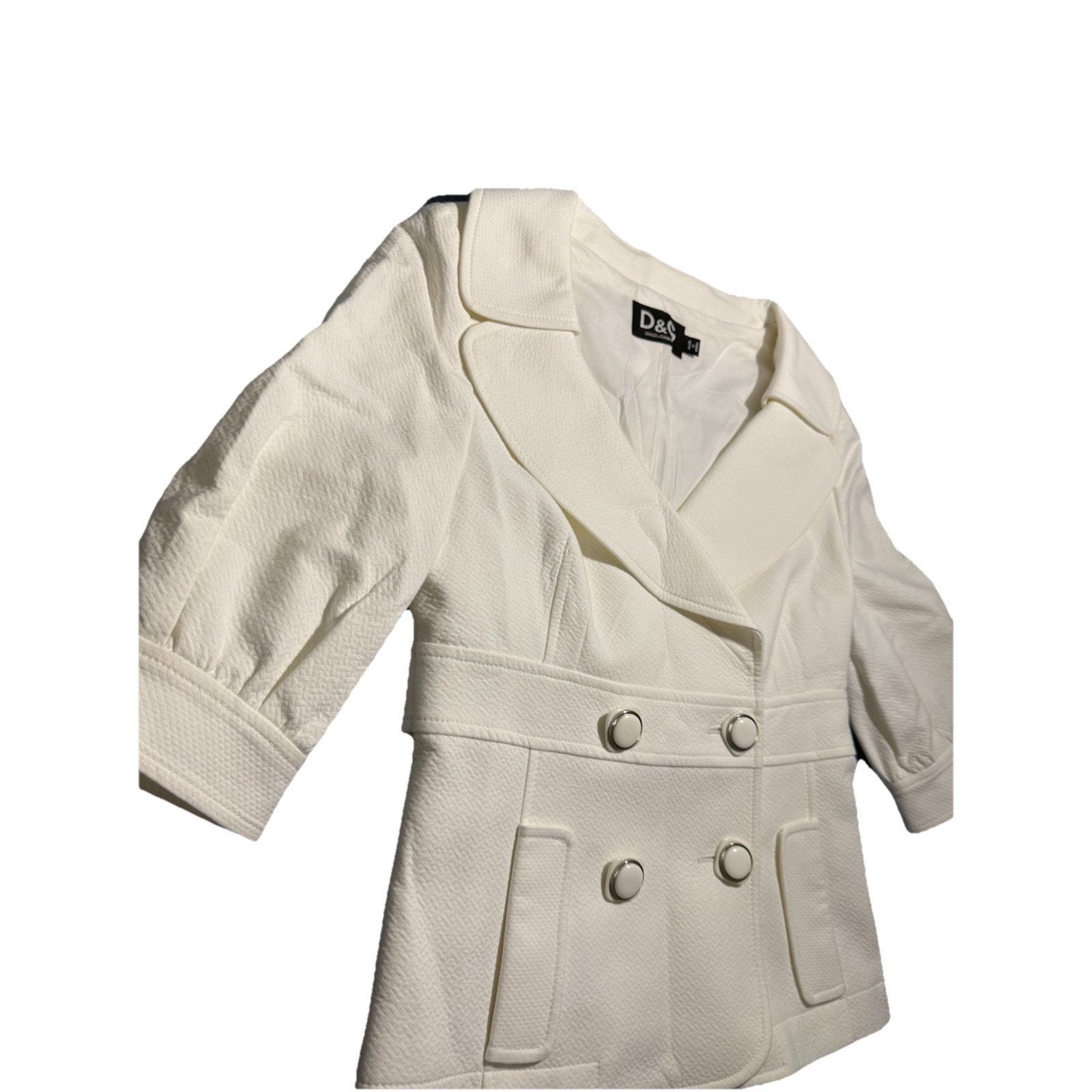 Dolce & Gabbana Dolce & Gabbana Short Blazer White Pearl Button Size 40 Mint Size S / US 4 / IT 40 - 2 Thumbnail
