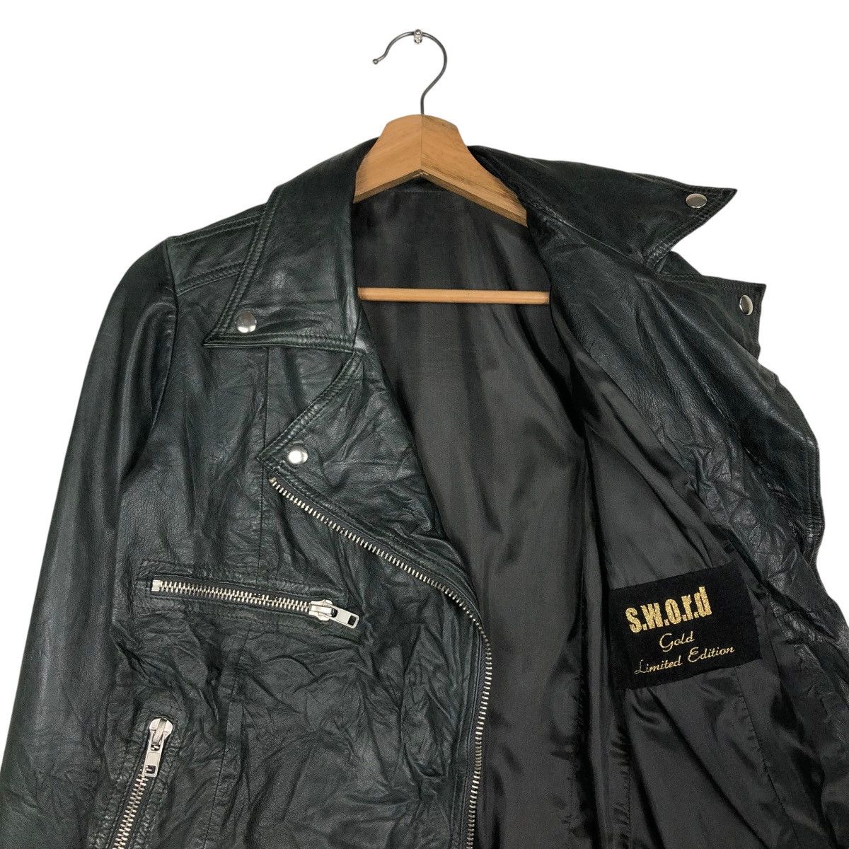 Seditionaries 🔥VINTAGE DOUBLE COLLAR LEATHE JACKET SWORD 14th ADDICTION Size US M / EU 48-50 / 2 - 14 Thumbnail