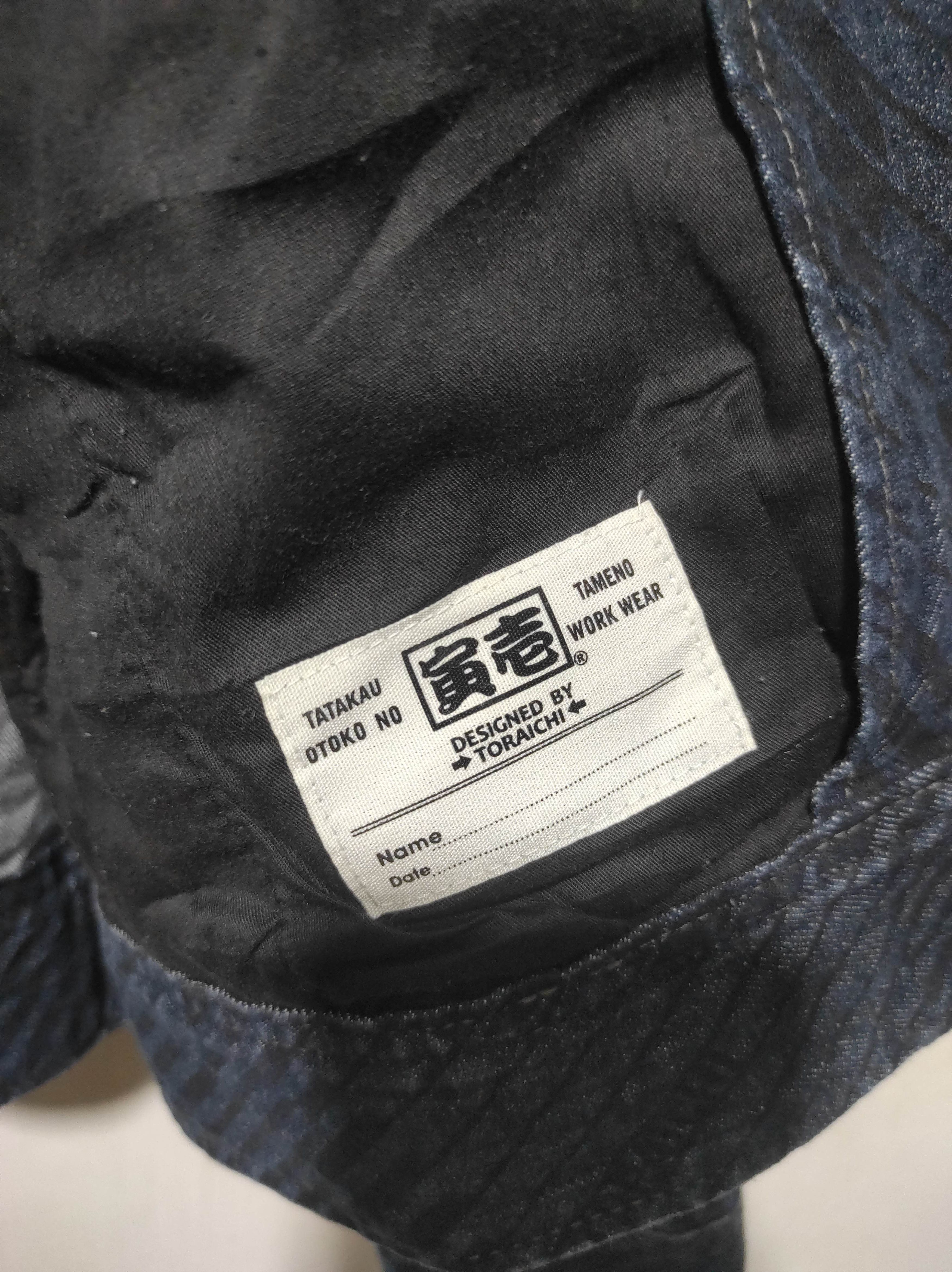 Japanese Brand Tora by Toraichi striped biker denim jacket Size US L / EU 52-54 / 3 - 11 Thumbnail