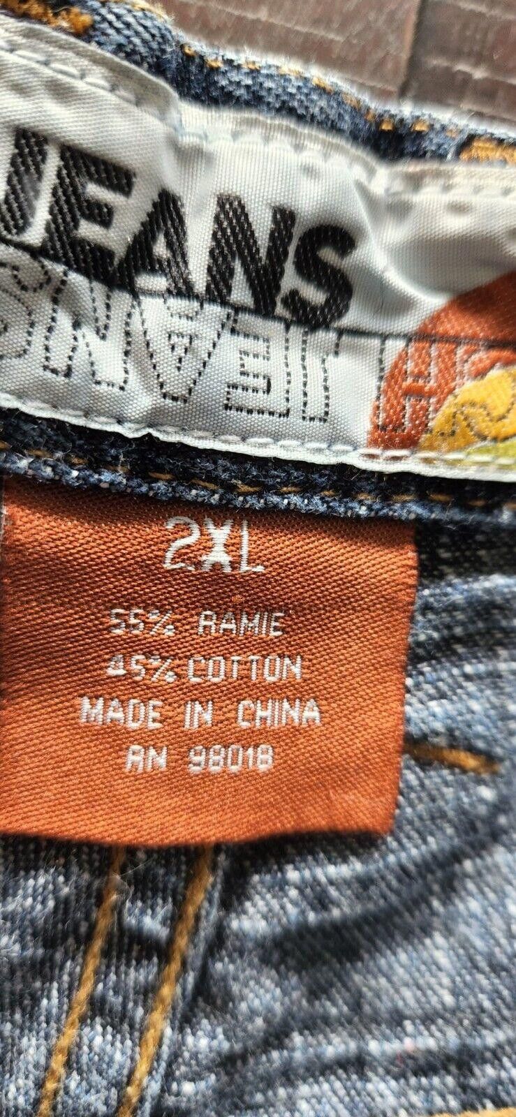 Designer Vintage Torch Brand Baggy Blue Jeans Womens 2XL Size 42" / US 20 - 5 Thumbnail
