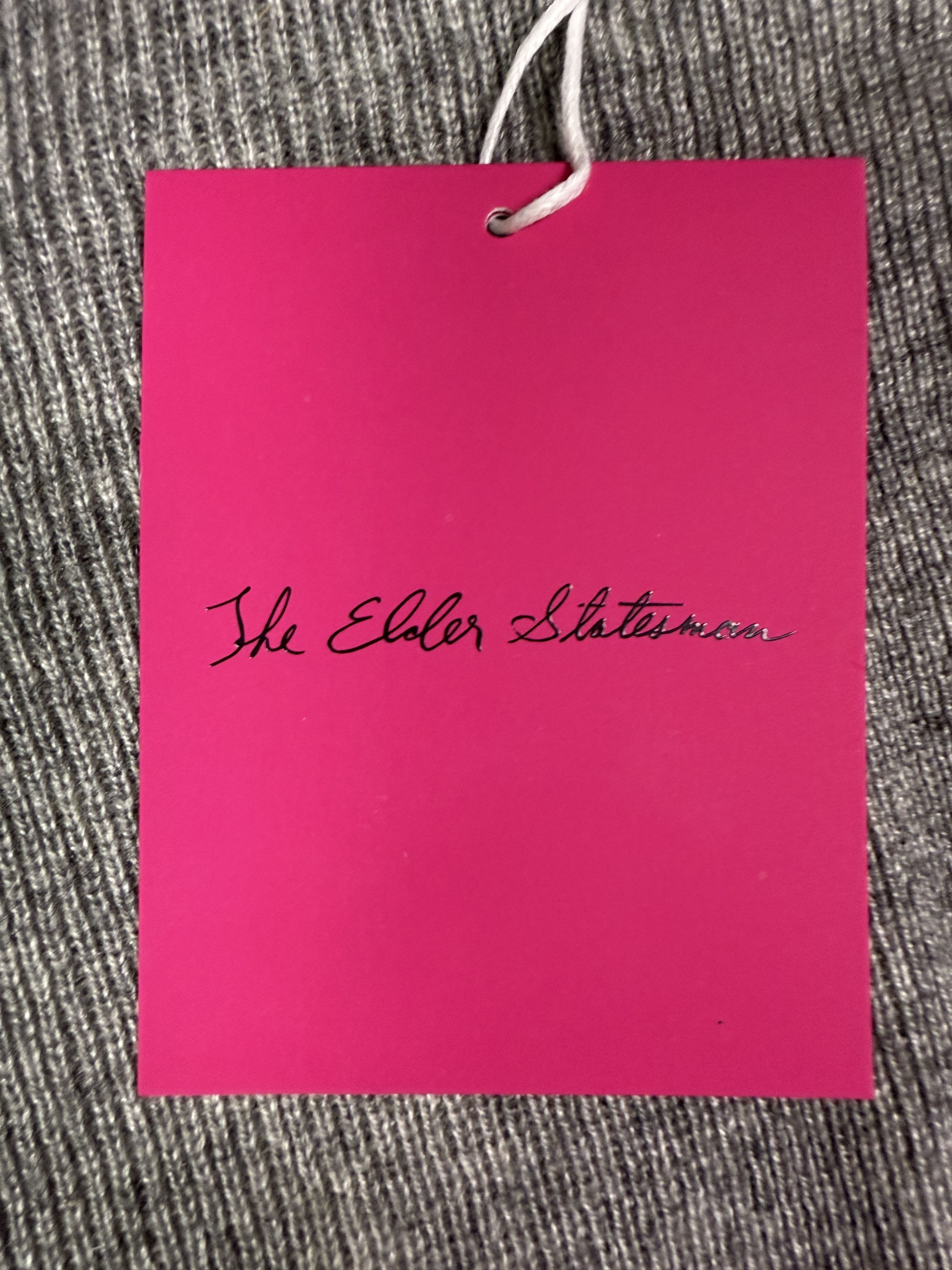 The Elder Statesman $1250 The Elder Statesman Light Grey Delicash Cardigan Size S / US 4 / IT 40 - 10 Thumbnail