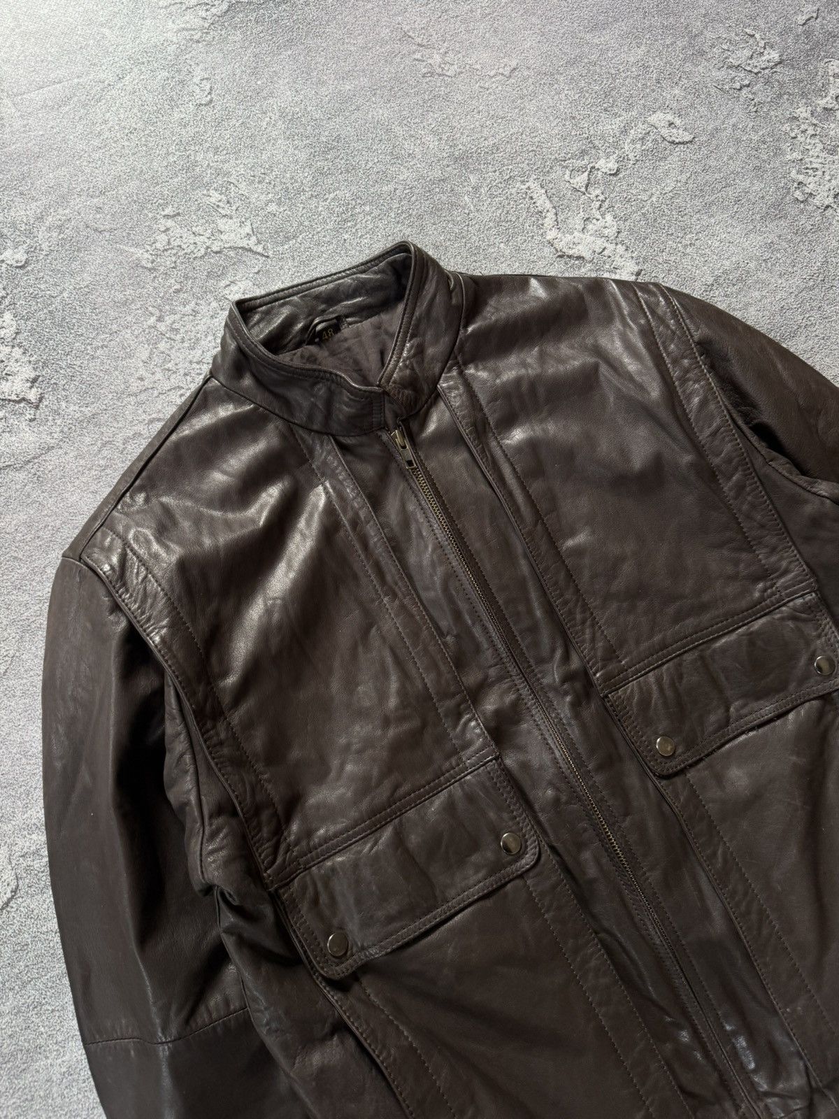 Vintage Leather S aviator bomber pilot jacket coat brown Size US S / EU 44-46 / 1 - 2 Thumbnail