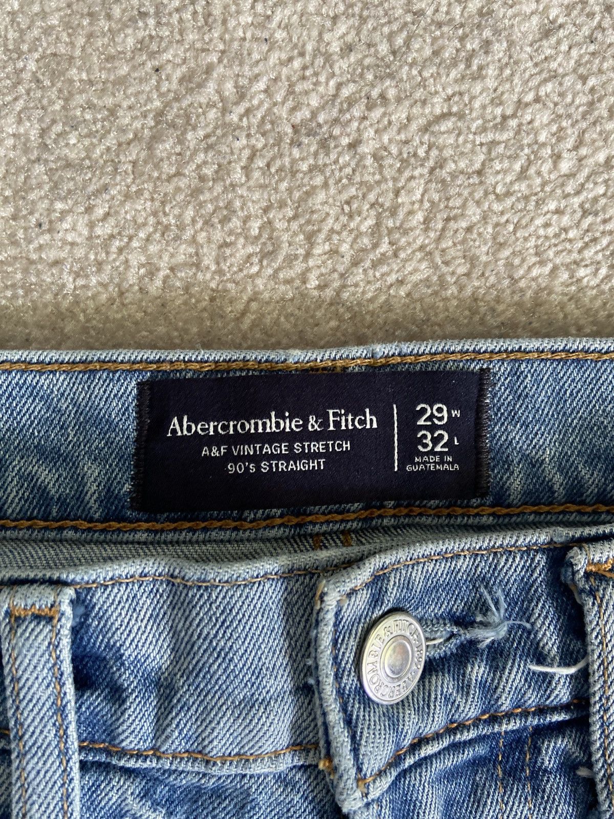 Abercrombie & Fitch Light blue 90s straight fit denim Size US 29 - 3 Thumbnail