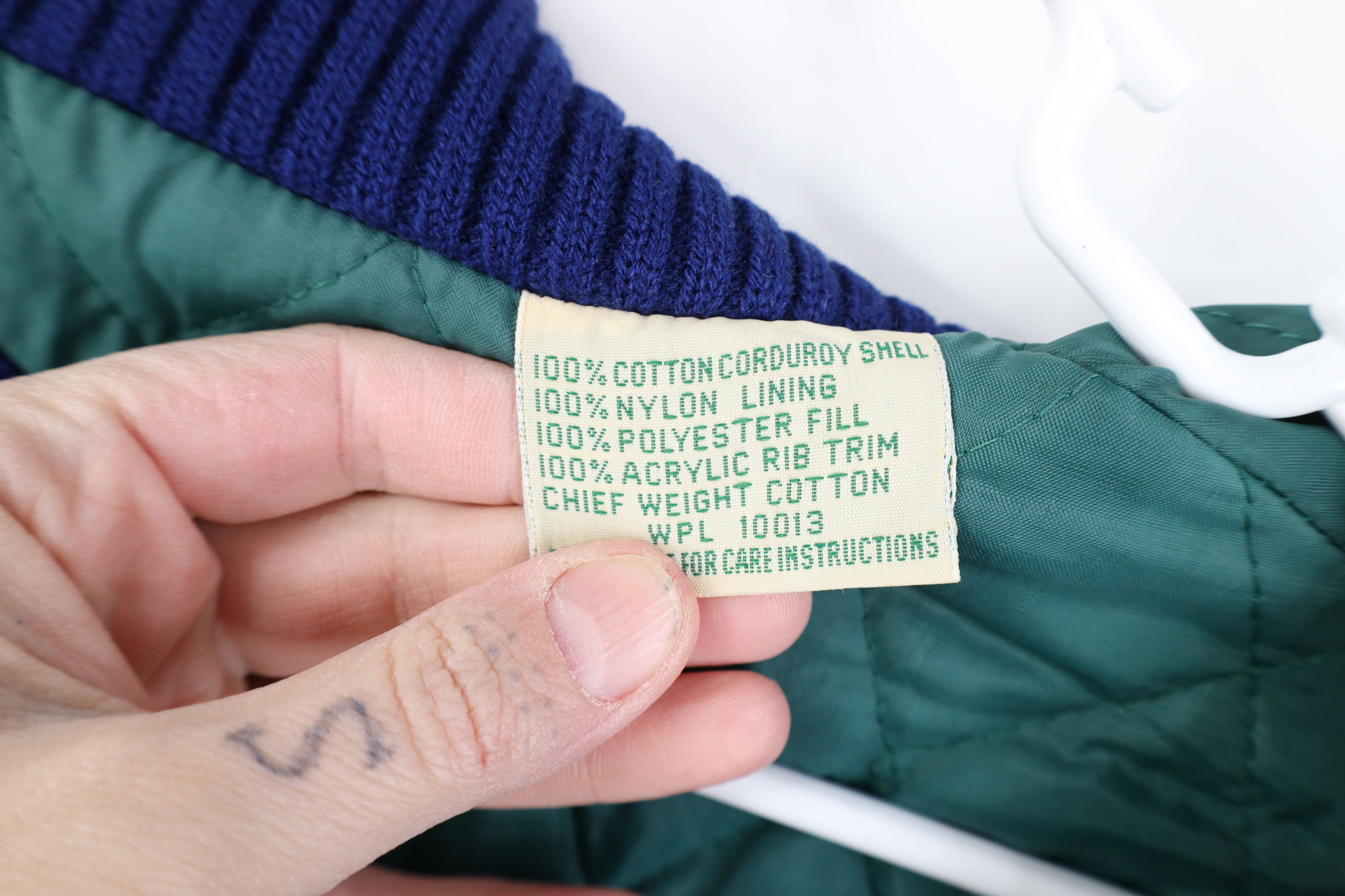 Vintage Vintage 90s Streetwear Quilted Corduroy Vest Jacket Blue Size US XL / EU 56 / 4 - 12 Thumbnail
