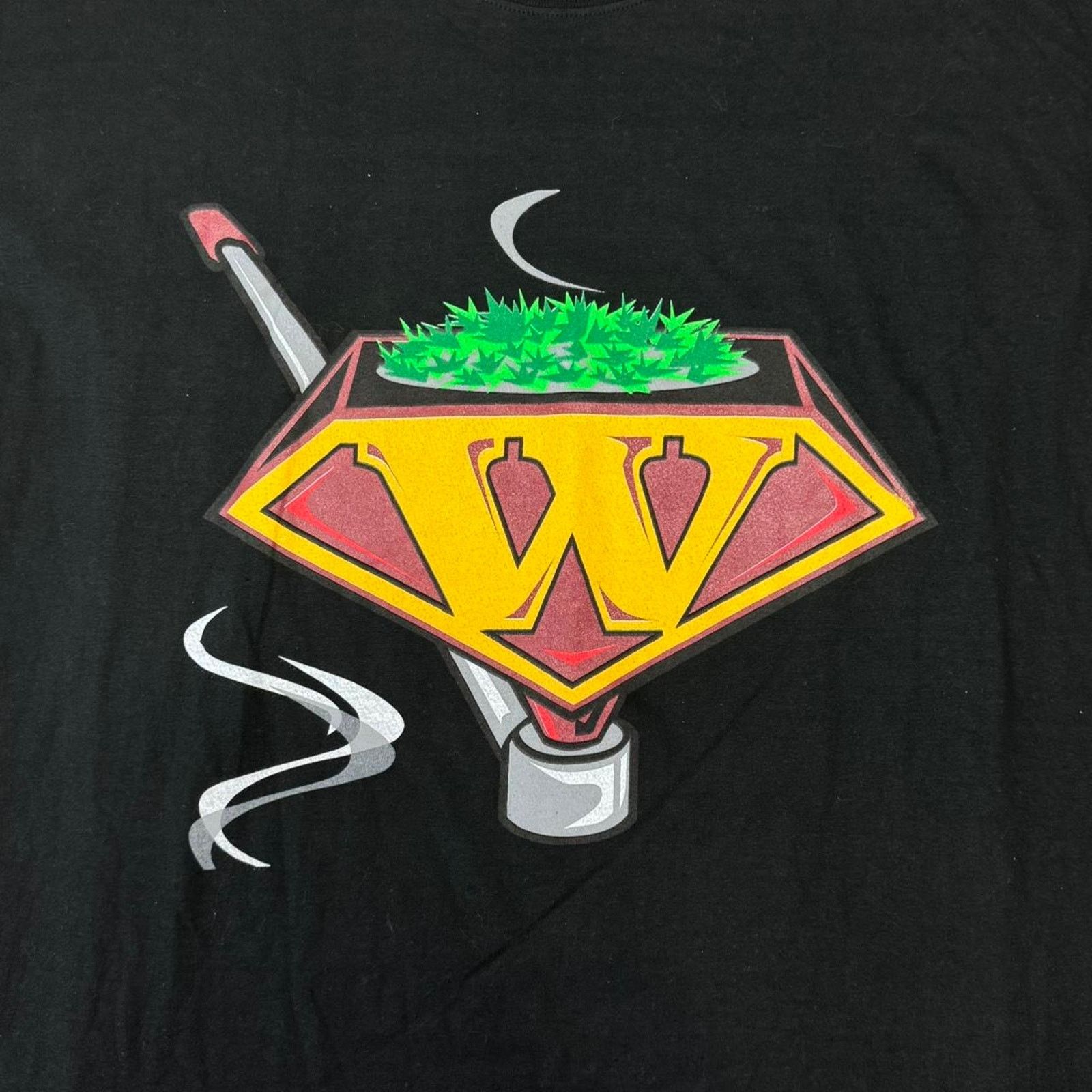 Fruit Of The Loom × Other × Vintage VINTAGE Y2K WEEDMAN MAN OF HEMP SUPERHERO PARODY TEE: Size US L / EU 52-54 / 3 - 2 Thumbnail