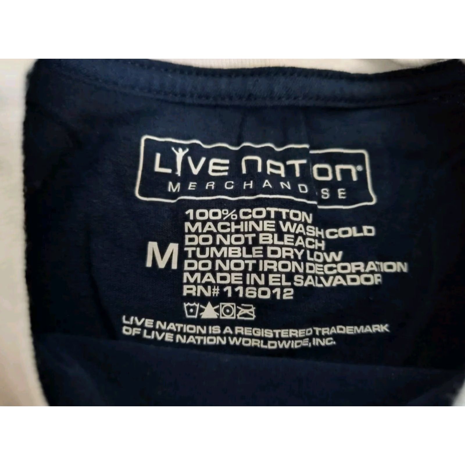 Olive Lynyrd Skynyrd Band Concert T-Shirt Live Nation Men's Medium Blue Jersey Short Sleeve Rock Flag Music USA Size US M / EU 48-50 / 2 - 7 Thumbnail