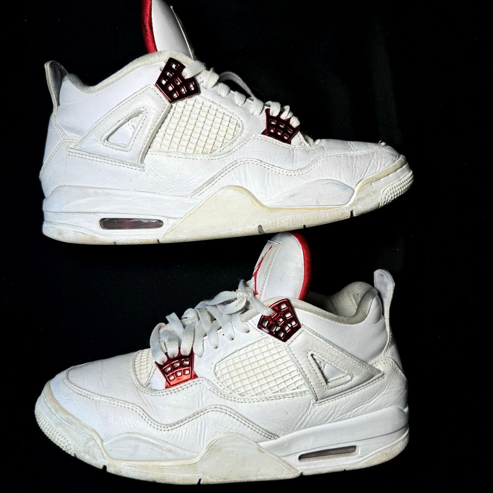 Jordan Brand × Nike Size 9.5 - Nike Air Jordan 4 Retro Red Metallic Men's Shoes Size US 9.5 / EU 42-43 - 2 Thumbnail