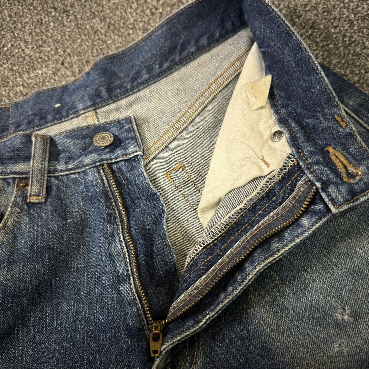Warehouse Vintage Japanese Denim Warehouse Distressed Dirty Wash Jean Size US 27 - 13 Thumbnail