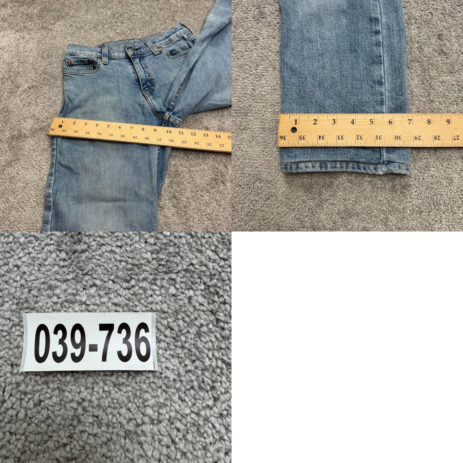 Levi's Levi's 511 Slim Fit Denim Jeans Mens 29x30 Blue Medium Wash Straight Leg Casual Size US 29 - 10 Thumbnail