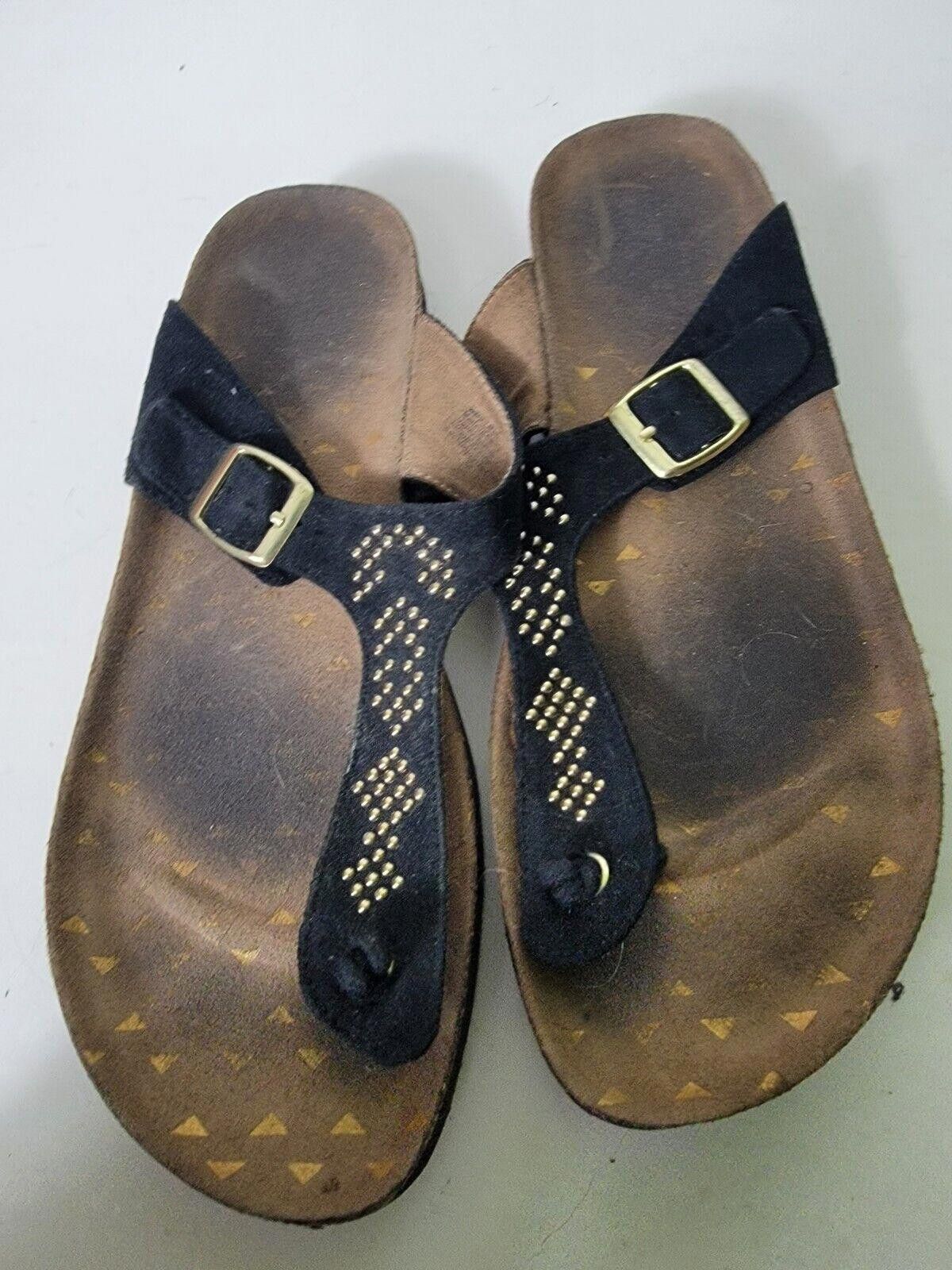 Kohl's Kohls Womens Black Brown Size 7m Straps Size US 7 / IT 37 - 2 Thumbnail