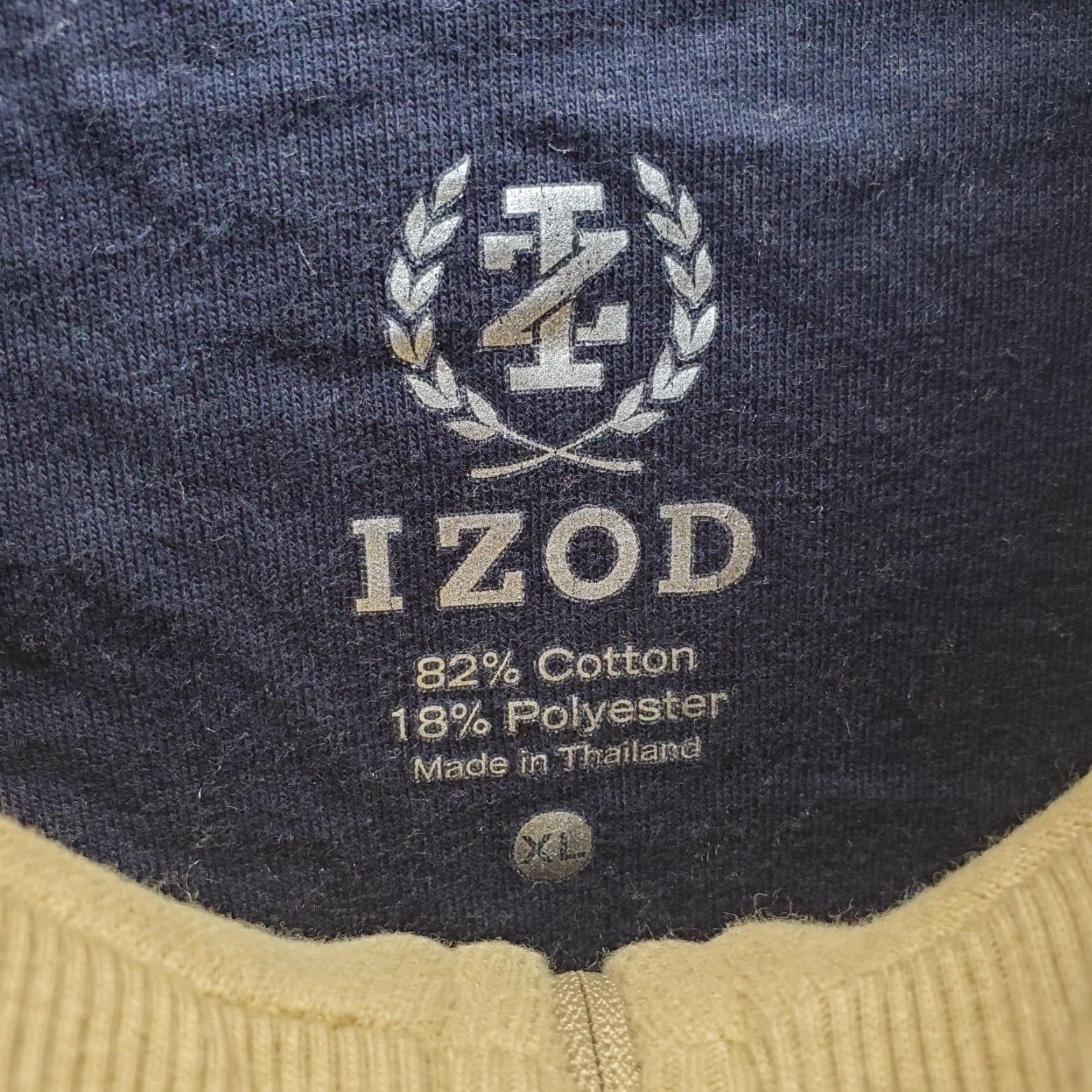 Izod IZOD Sweatshirt Mens XL Brown Embroidered Logo Raglan Sleeve 1/4 Zip Size US XL / EU 56 / 4 - 5 Thumbnail