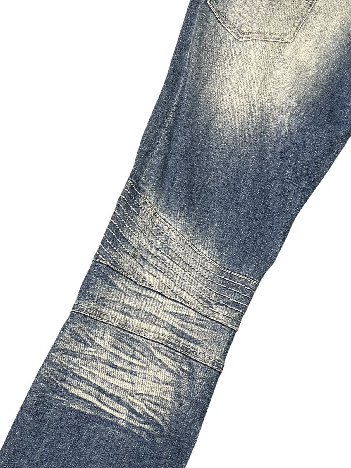 Hysteric Glamour Biker Jeans Schlussel Japan Faded Stretch Skinny 2🟦4 Size US 32 / EU 48 - 5 Thumbnail