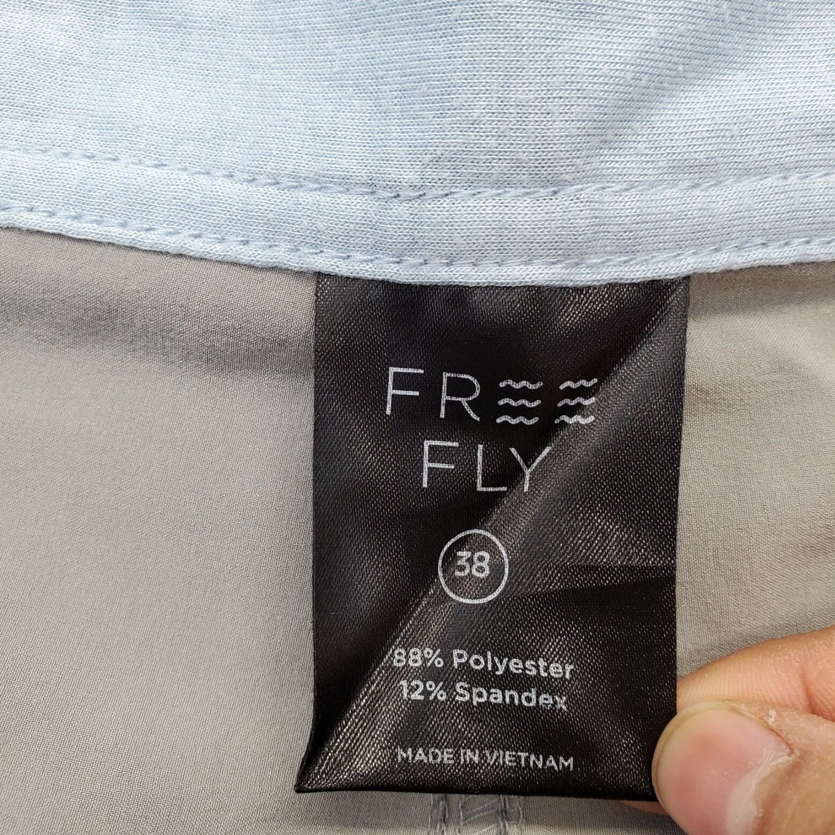 Vintage Free Fly Mens Size 38 Gray Chino Shorts - Casual, Stretch, Wicking, Golf, Fishing, 9.5 Inseam, Flat Front Size US 38 / EU 54 - 6 Thumbnail