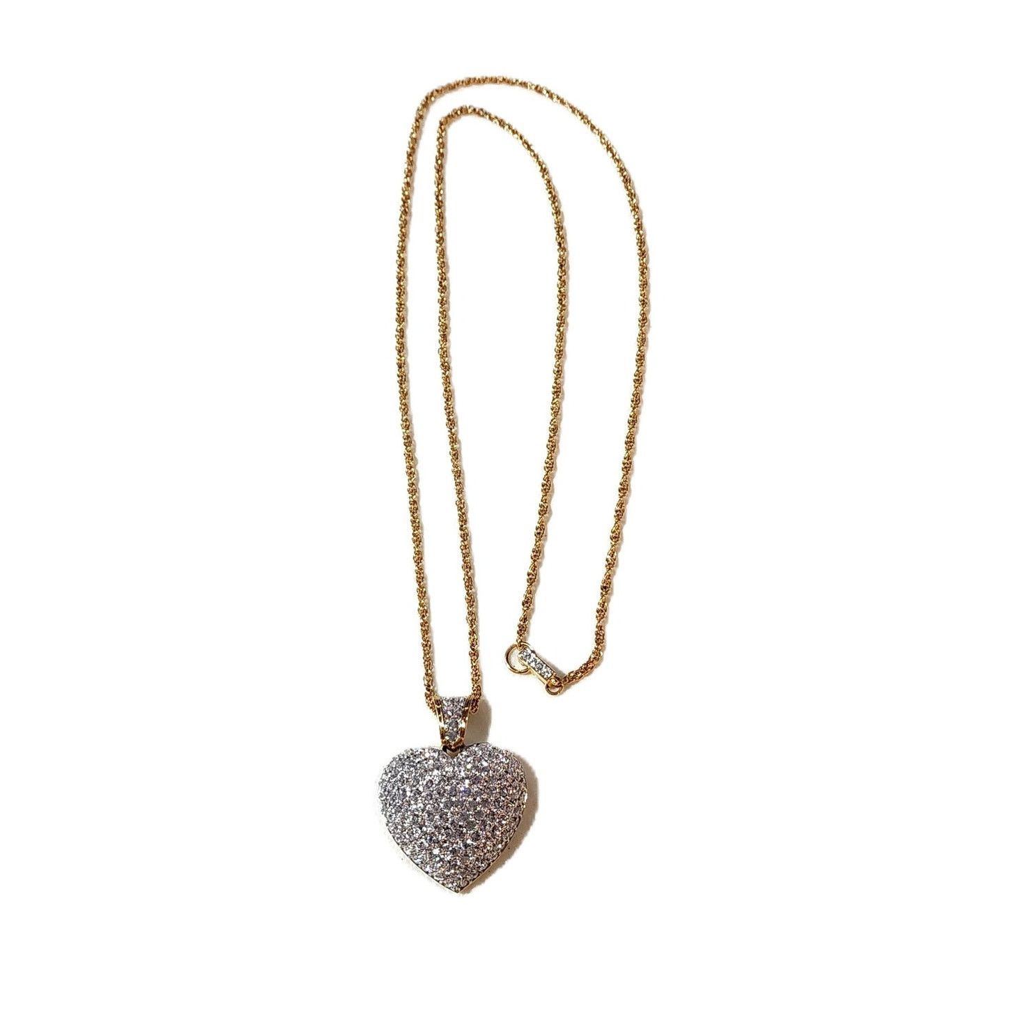 Swarovski Swarovski Crystal Puffy Pave Heart Rope Necklace Retired Size ONE SIZE - 7 Thumbnail