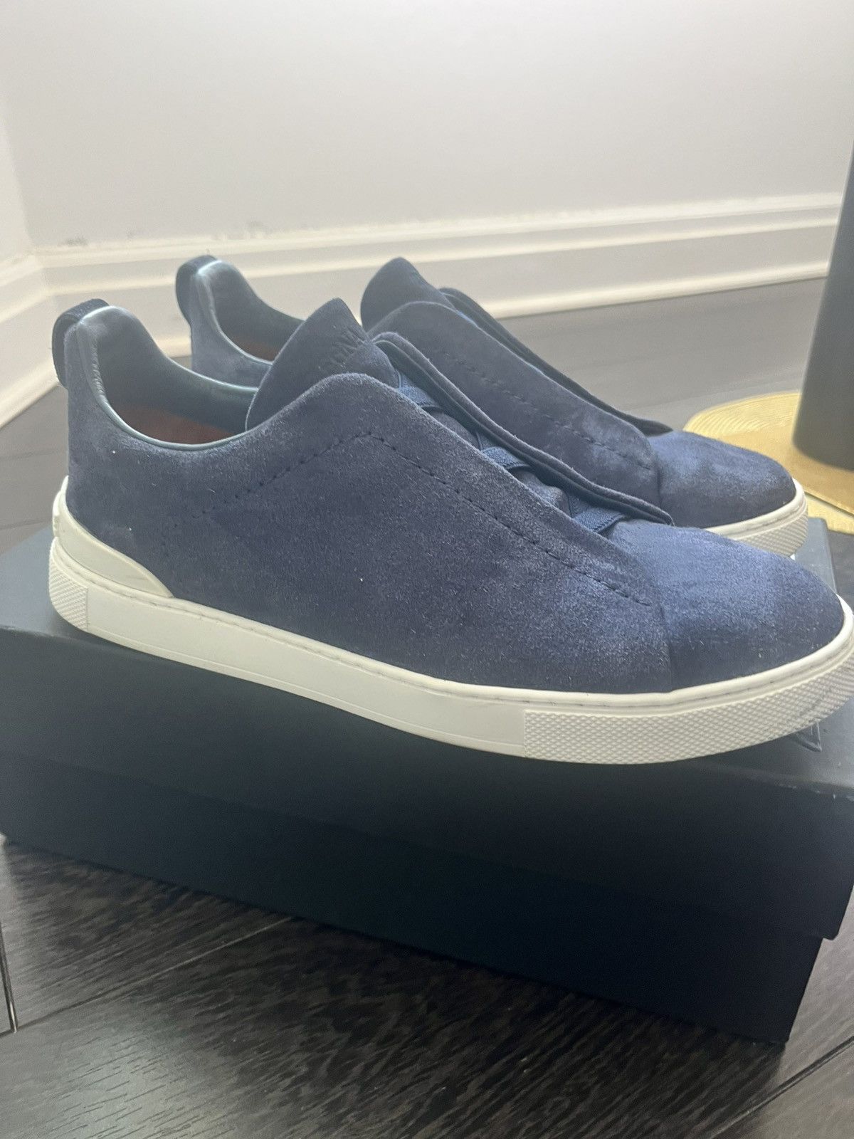 Ermenegildo Zegna Zegna triple stitch navy special edition uk 8 Size US 9 / EU 42 - 3 Thumbnail