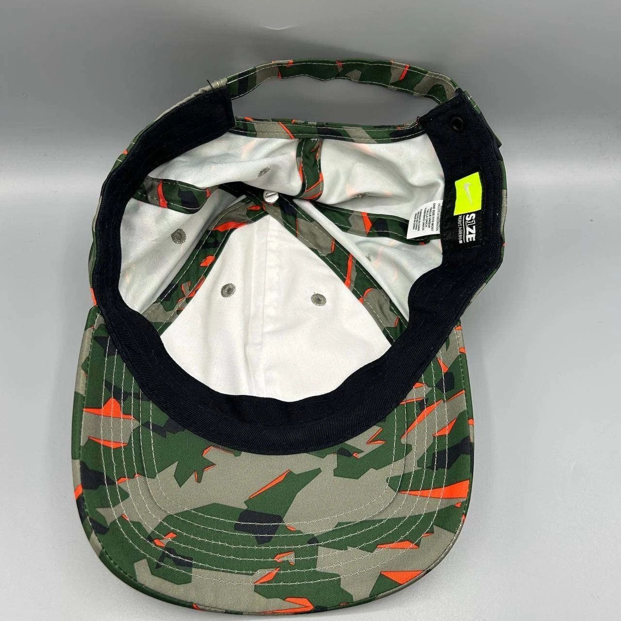 Nike Nike Heritage 86 Hat Men Green Orange Camouflage Strap Back Size ONE SIZE - 2 Thumbnail