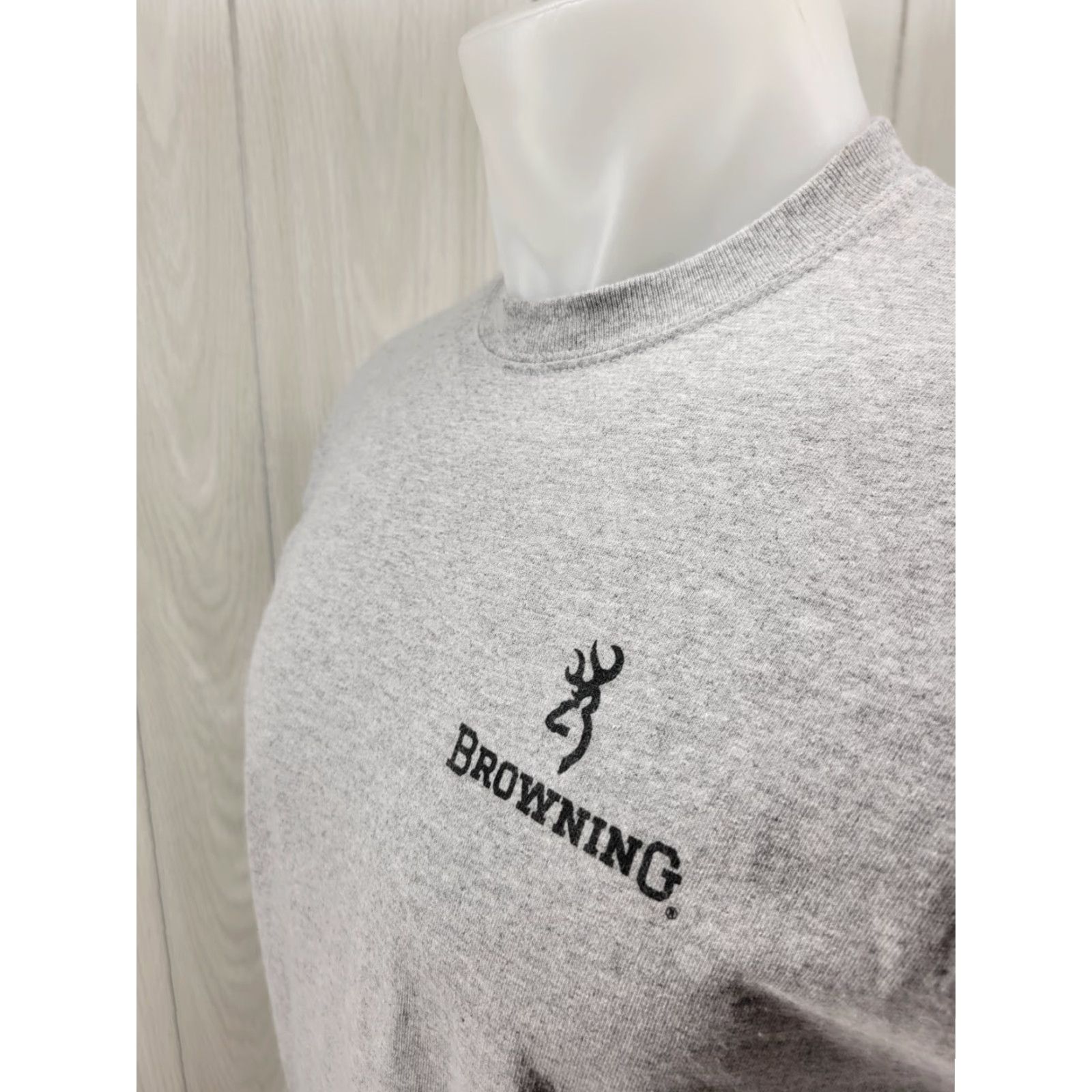 Vintage Browning Hunting Gray Long Sleeve T-Shirt Mens Medium Flag Patriotic Size US M / EU 48-50 / 2 - 4 Thumbnail
