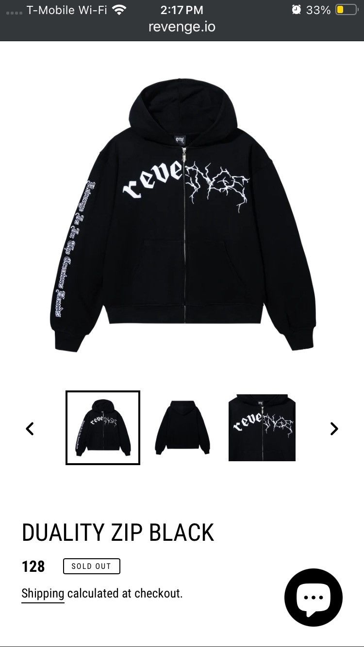 Revenge Revenge DUALITY Zip Up Black Size US S / EU 44-46 / 1 - 1 Thumbnail